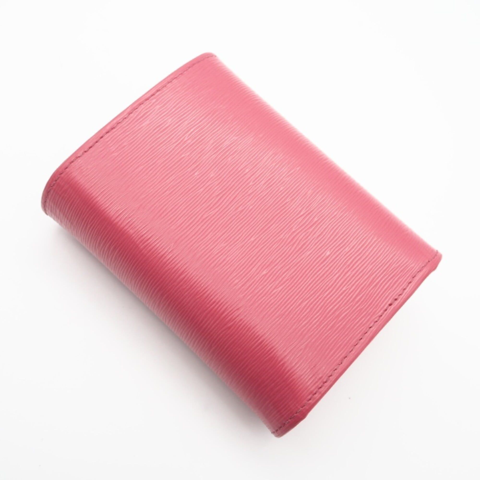 Prada PRADA Vitello Move Compact Wallet 1MH025 Tri-fold Pink Leather Women's Size ONE SIZE - 2 Thumbnail