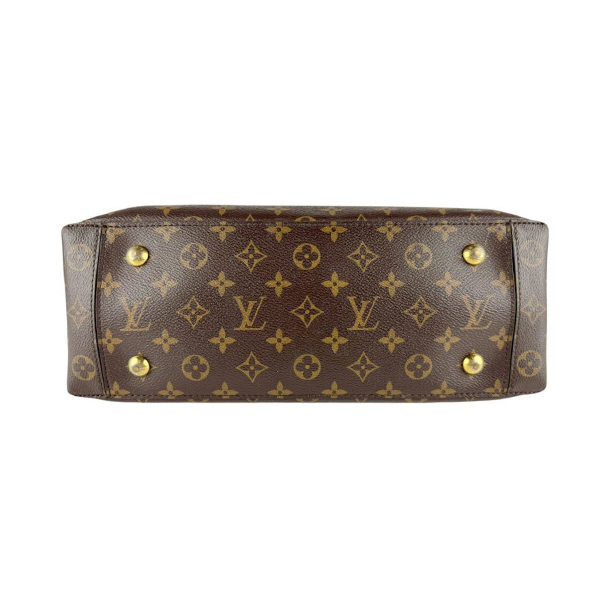 Louis Vuitton Louis Vuitton Handbag Shoulder Bag Monogram Flower Tote Canvas Brown Red Gold Women's M43553 z9599 Size ONE SIZE - 4 Thumbnail