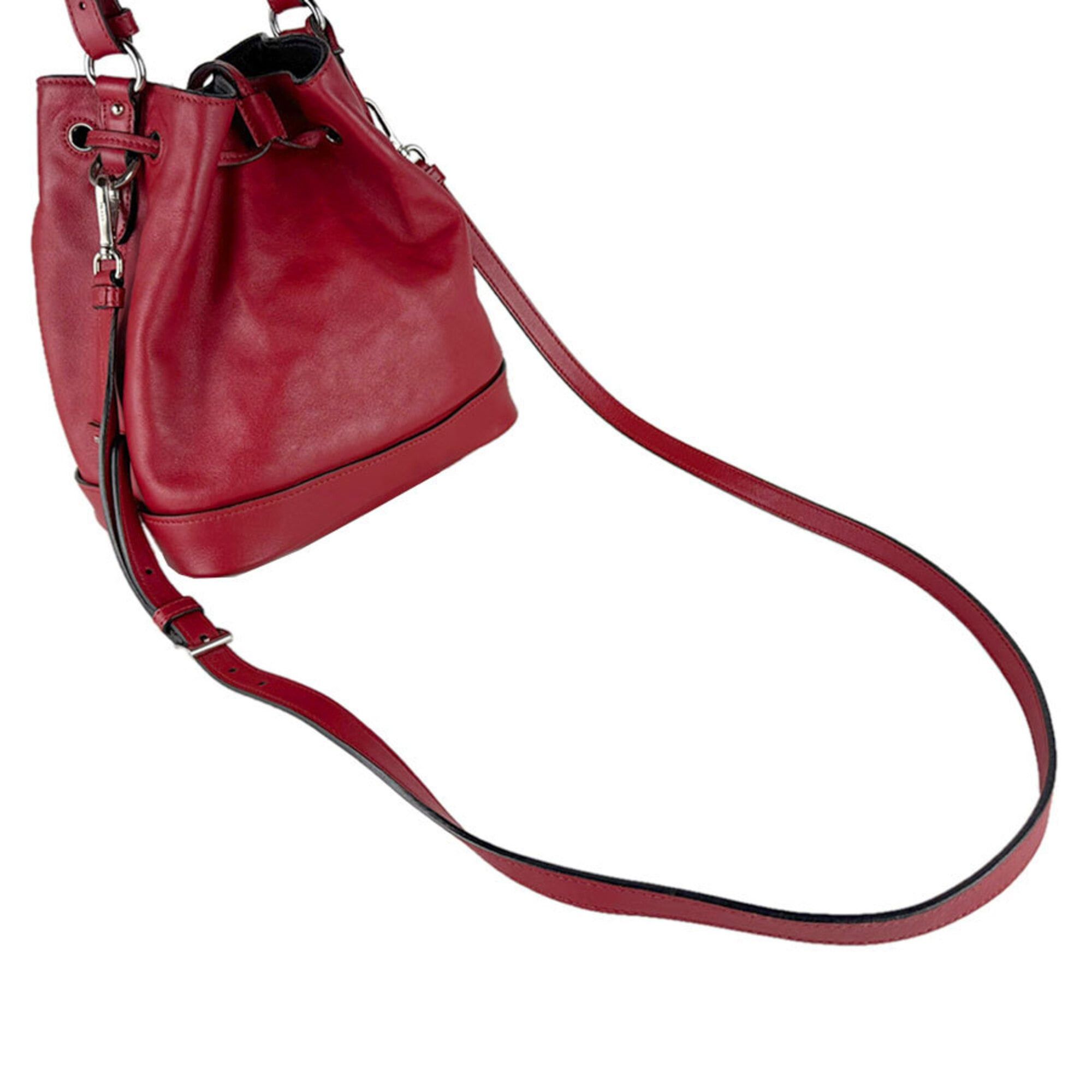 Prada Prada Shoulder Bag Leather Red Women's z9575 Size ONE SIZE - 11 Thumbnail
