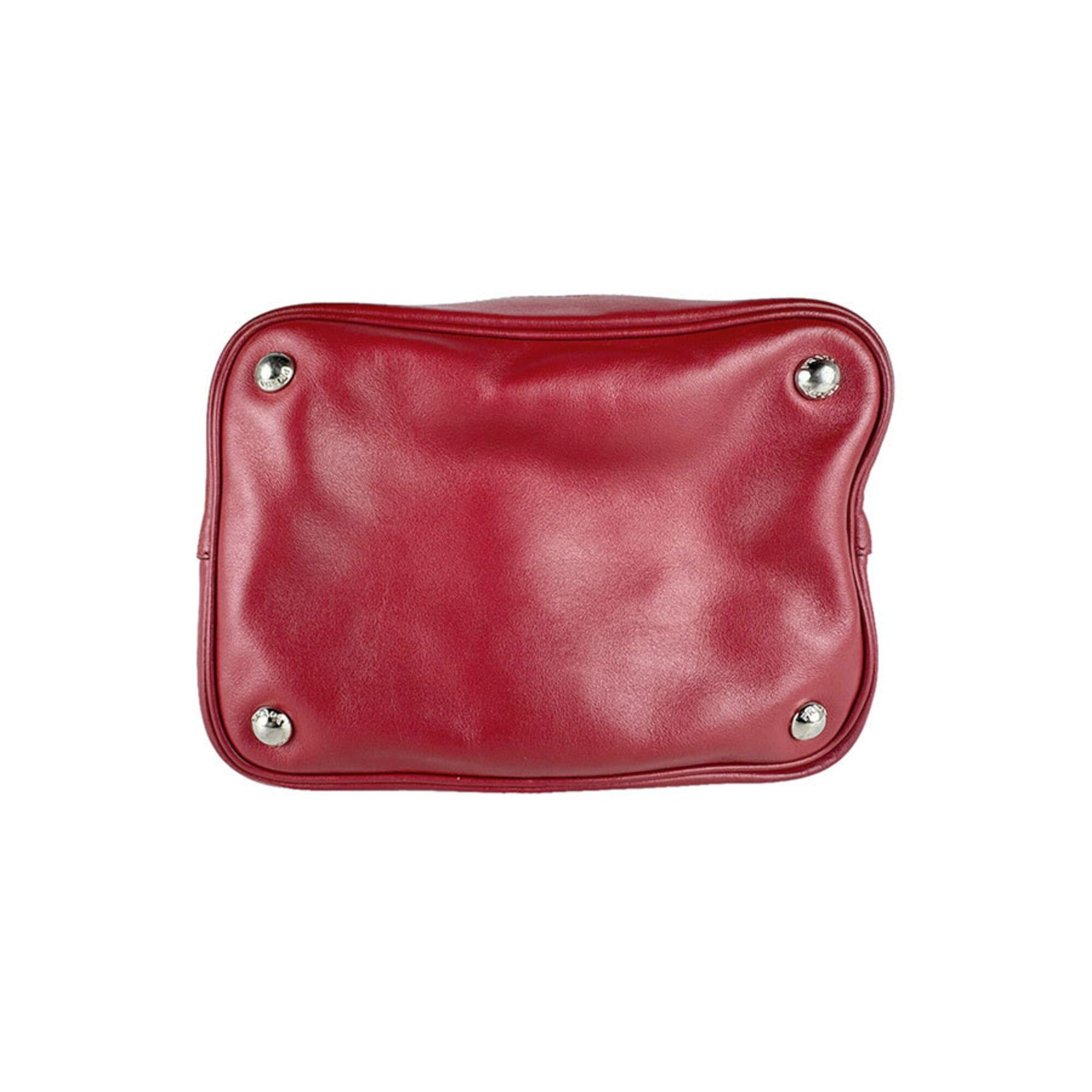 Prada Prada Shoulder Bag Leather Red Women's z9575 Size ONE SIZE - 4 Thumbnail