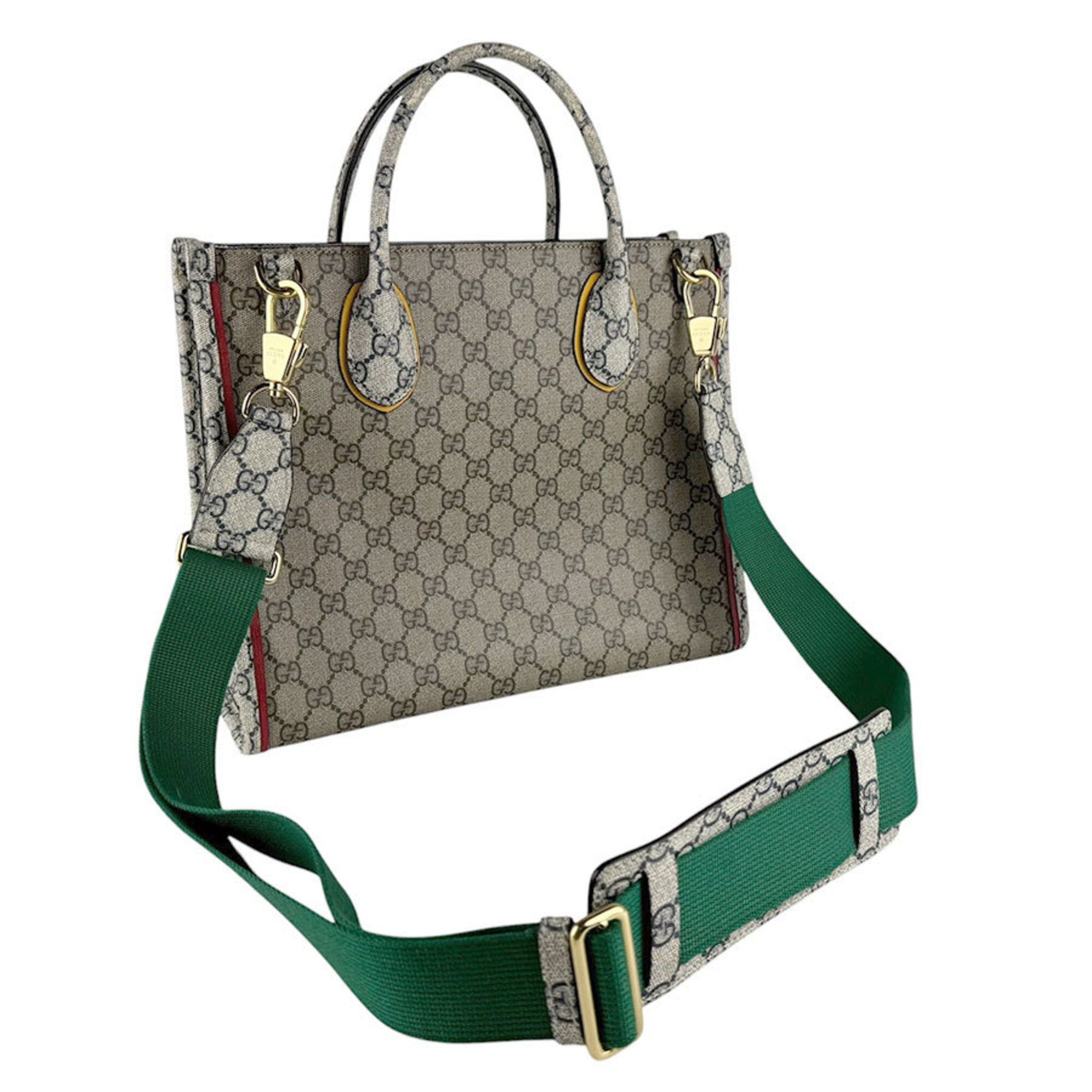 Gucci Gucci handbag/shoulder bag, GG Supreme canvas, brown, navy, gold, women's, 680956 z9596 Size ONE SIZE - 11 Thumbnail