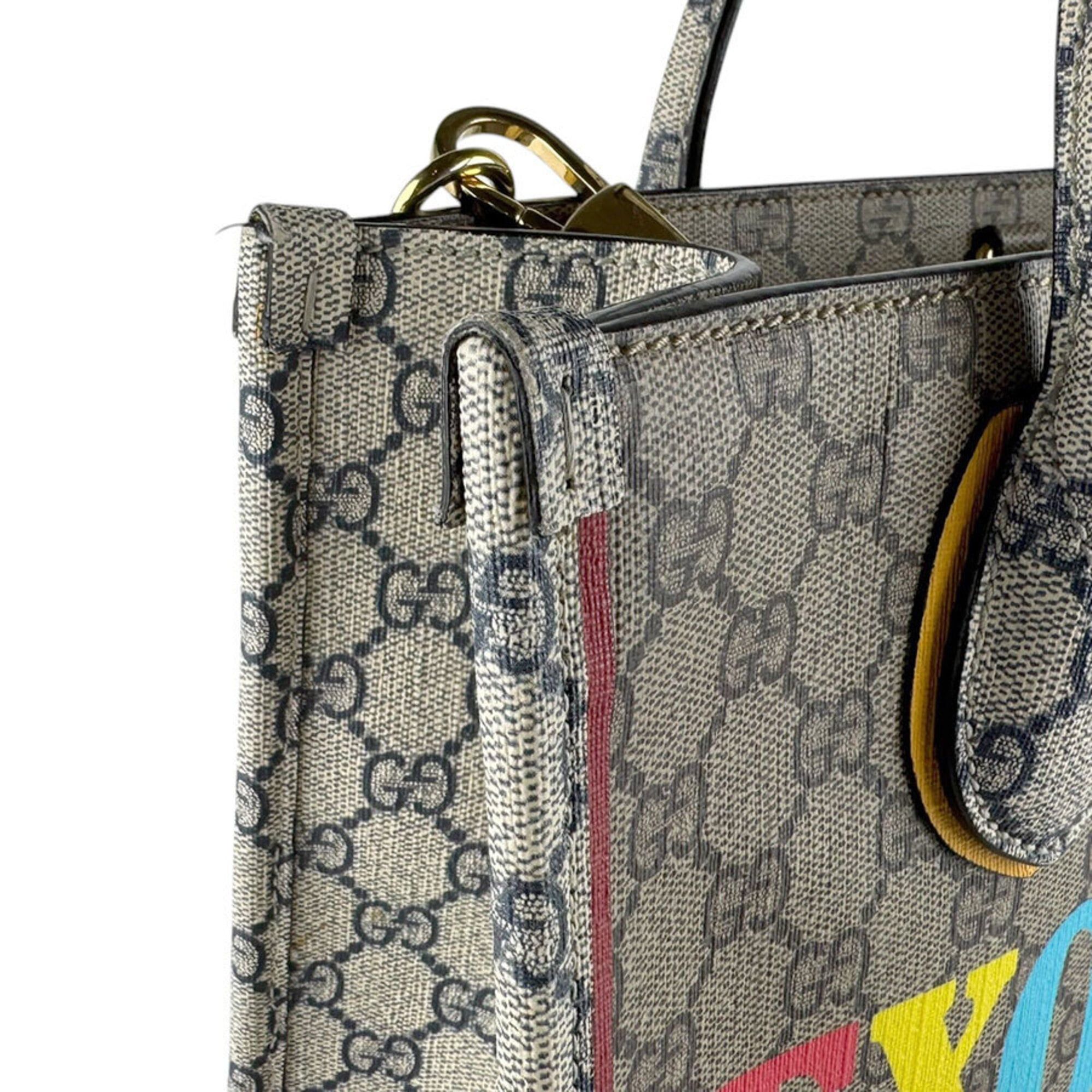 Gucci Gucci handbag/shoulder bag, GG Supreme canvas, brown, navy, gold, women's, 680956 z9596 Size ONE SIZE - 6 Thumbnail