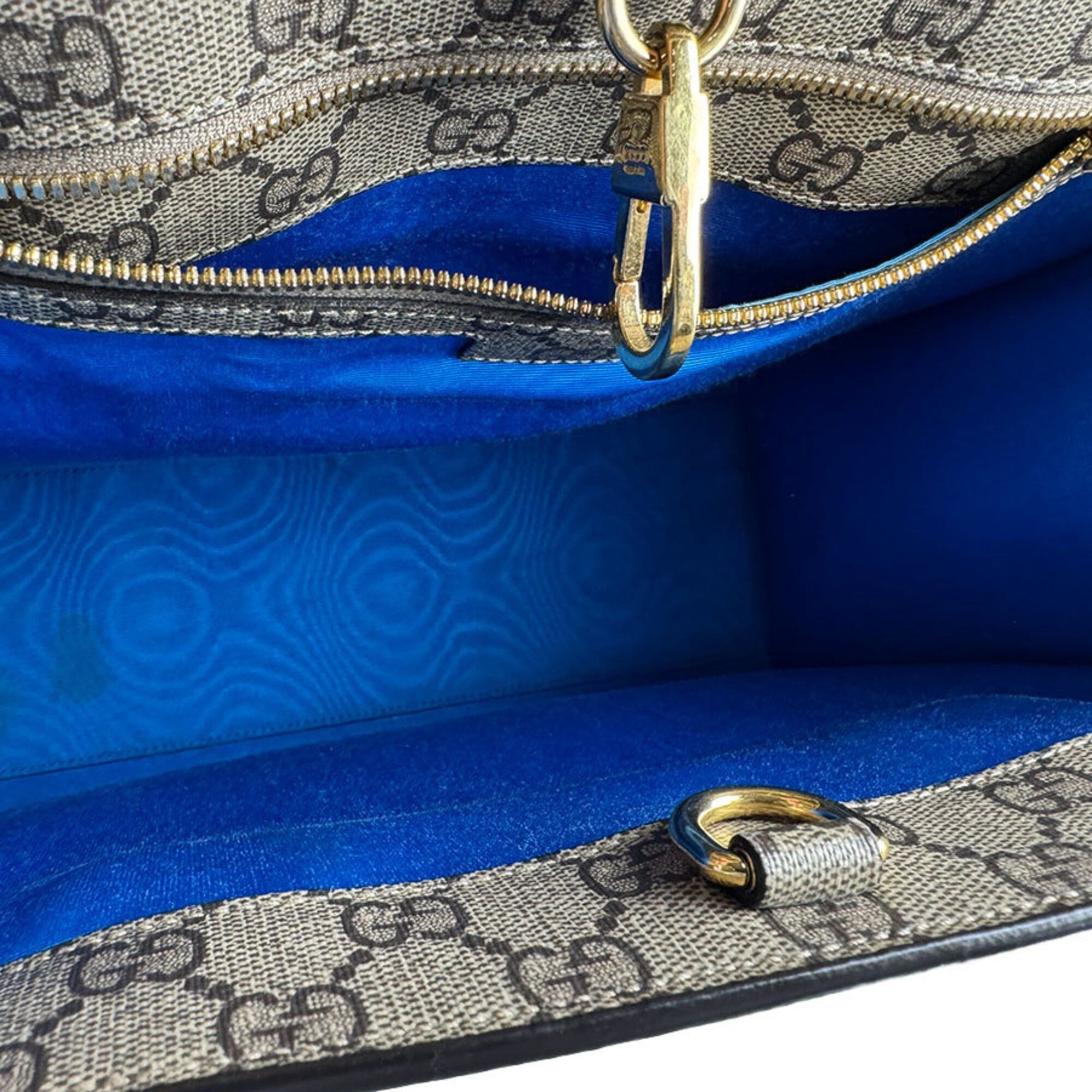 Gucci Gucci handbag/shoulder bag, GG Supreme canvas, brown, navy, gold, women's, 680956 z9596 Size ONE SIZE - 5 Thumbnail