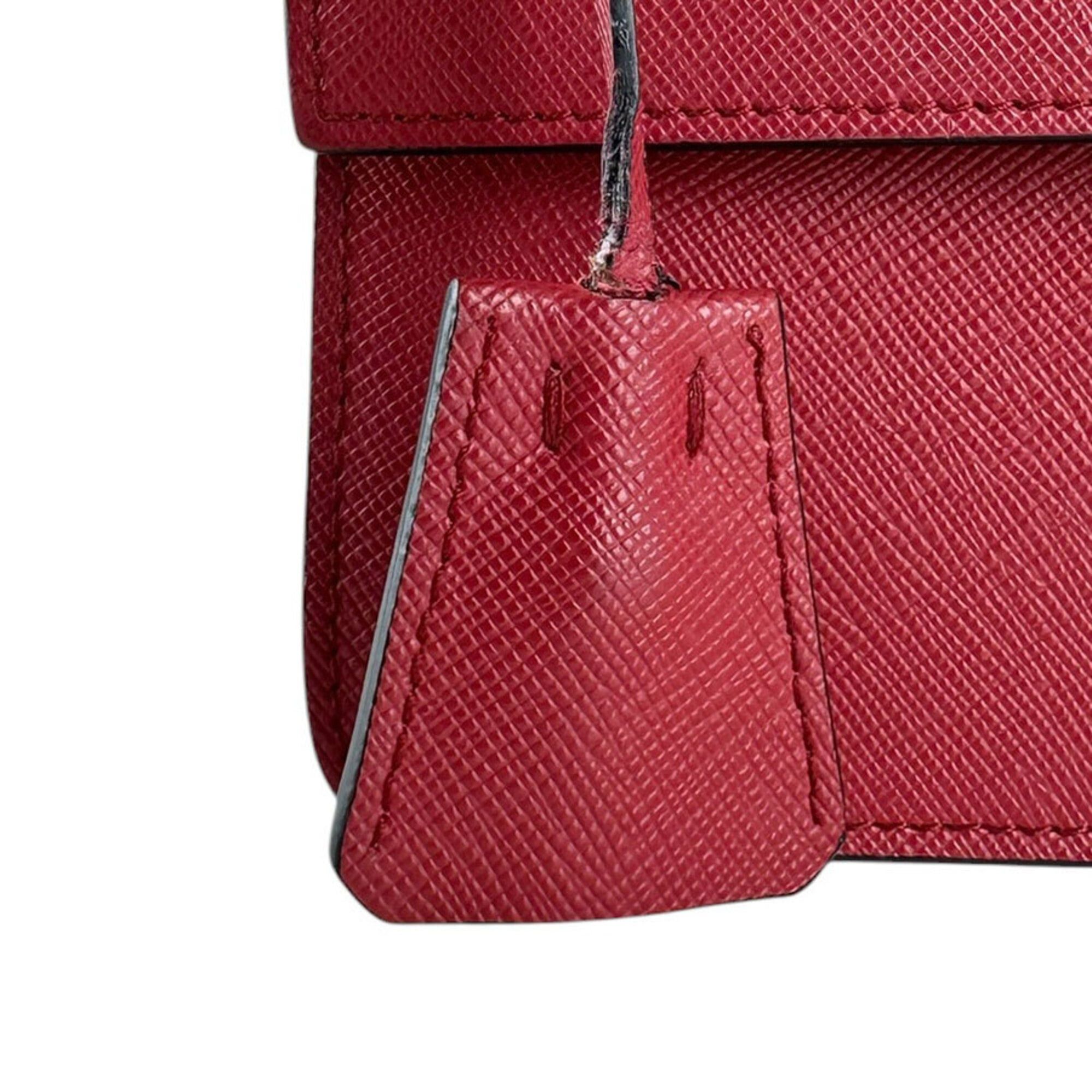 Prada Prada Shoulder Bag Leather Red Women's z9579 Size ONE SIZE - 11 Thumbnail