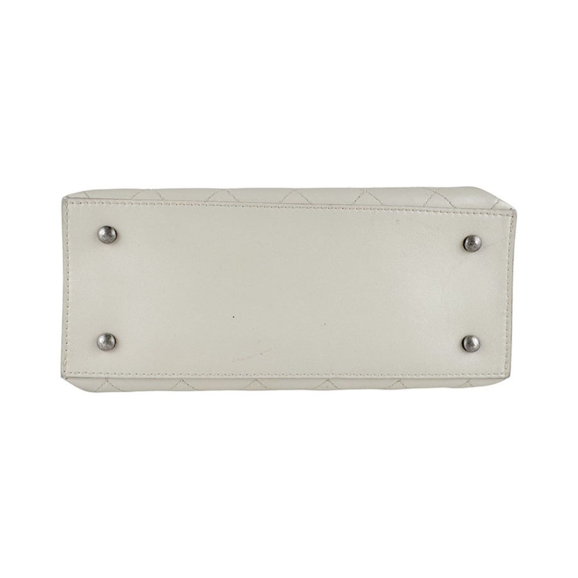 Chanel Chanel Handbag Shoulder Bag Leather Metal Ivory Women's z9583 Size ONE SIZE - 4 Thumbnail