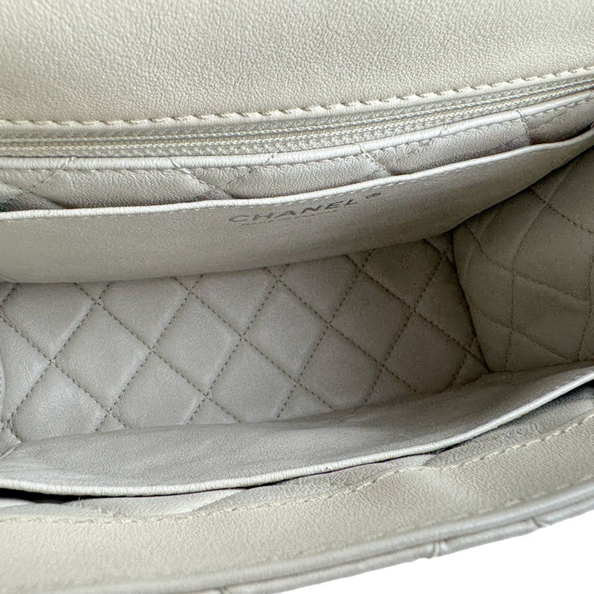 Chanel Chanel Handbag Shoulder Bag Leather Metal Ivory Women's z9583 Size ONE SIZE - 5 Thumbnail