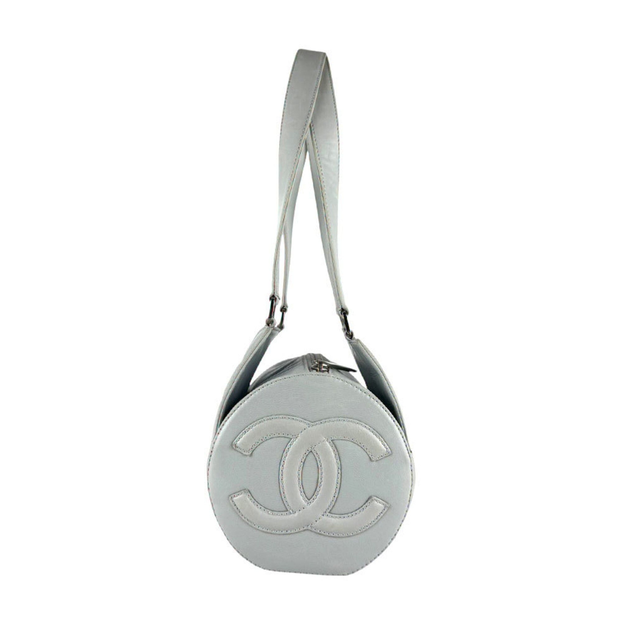 Chanel Chanel Shoulder Bag Chocolate Bar Leather Light Blue Silver Women's z9598 Size ONE SIZE - 2 Thumbnail