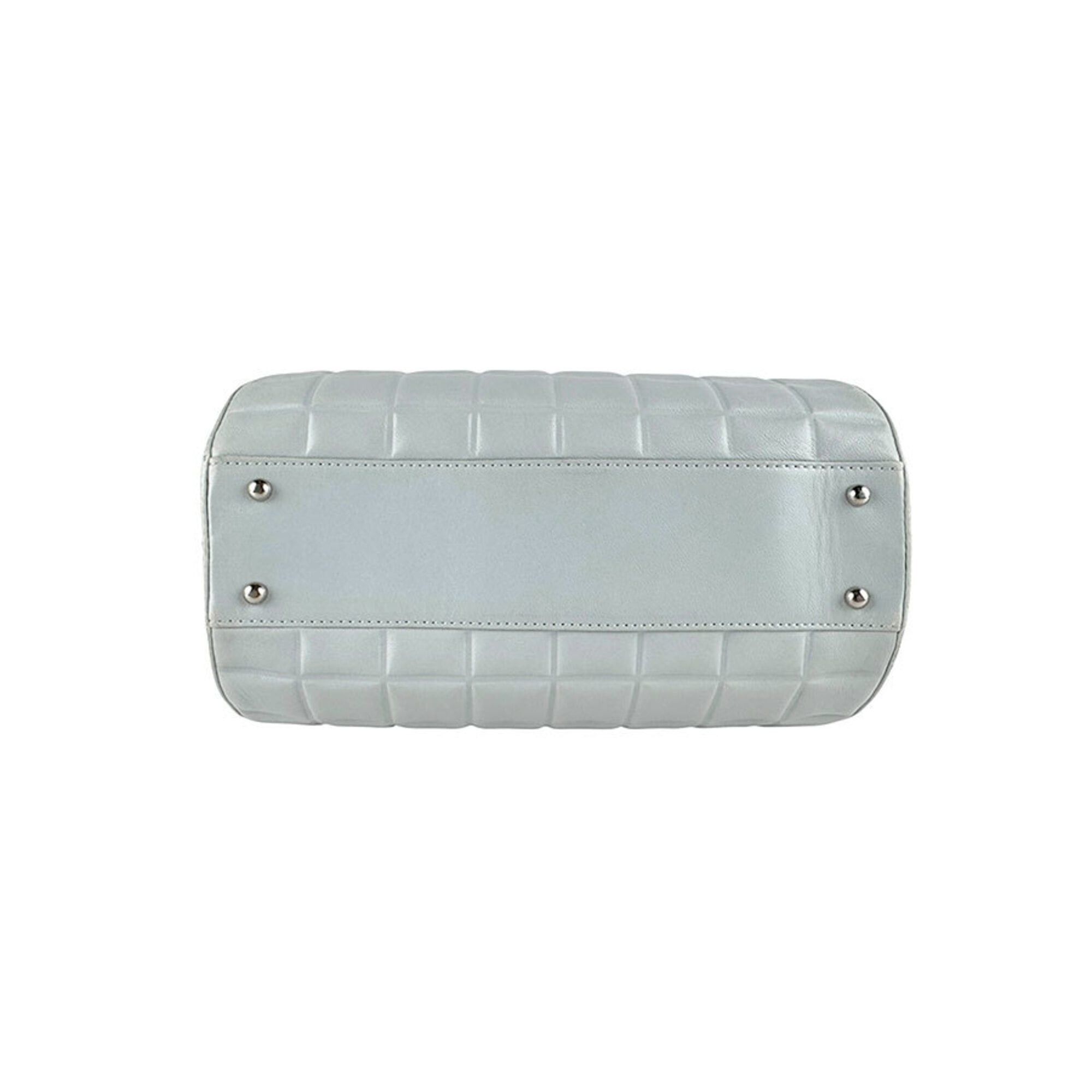 Chanel Chanel Shoulder Bag Chocolate Bar Leather Light Blue Silver Women's z9598 Size ONE SIZE - 4 Thumbnail