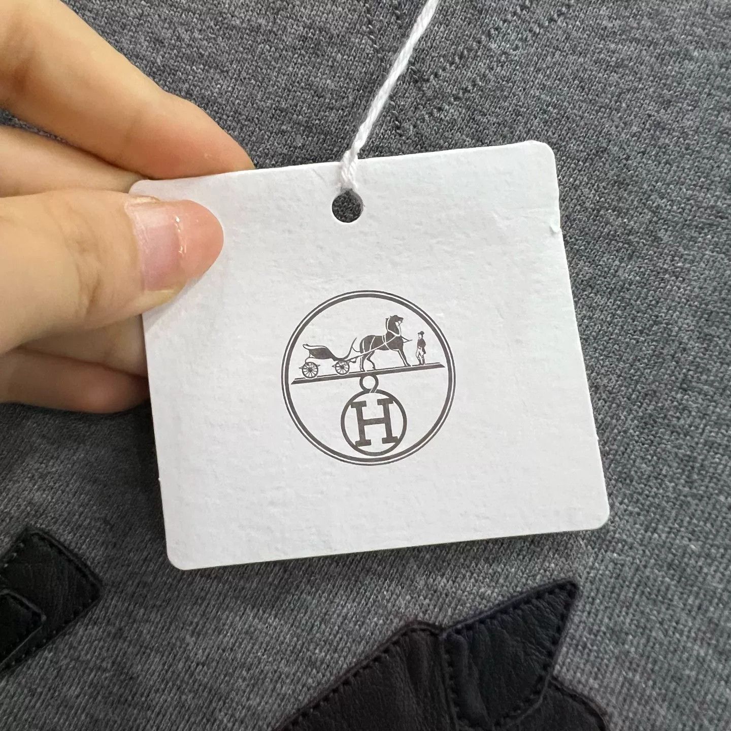 Hermes Hermes Leather Horse Patch Sweatshirt L Size US L / EU 52-54 / 3 - 5 Thumbnail