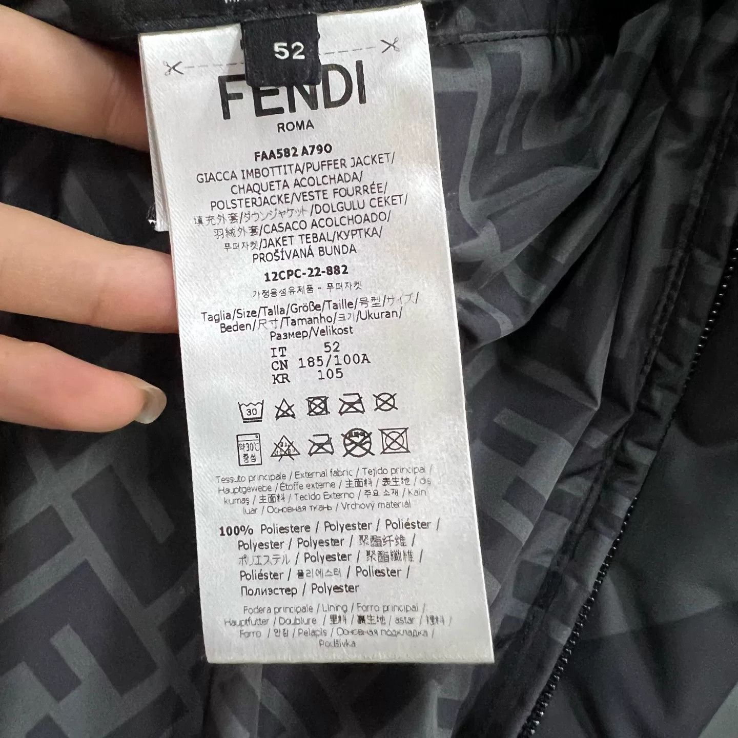 Fendi Fendi Reversible FF Zucca Puffer Jacket 52 Size US L / EU 52-54 / 3 - 7 Thumbnail