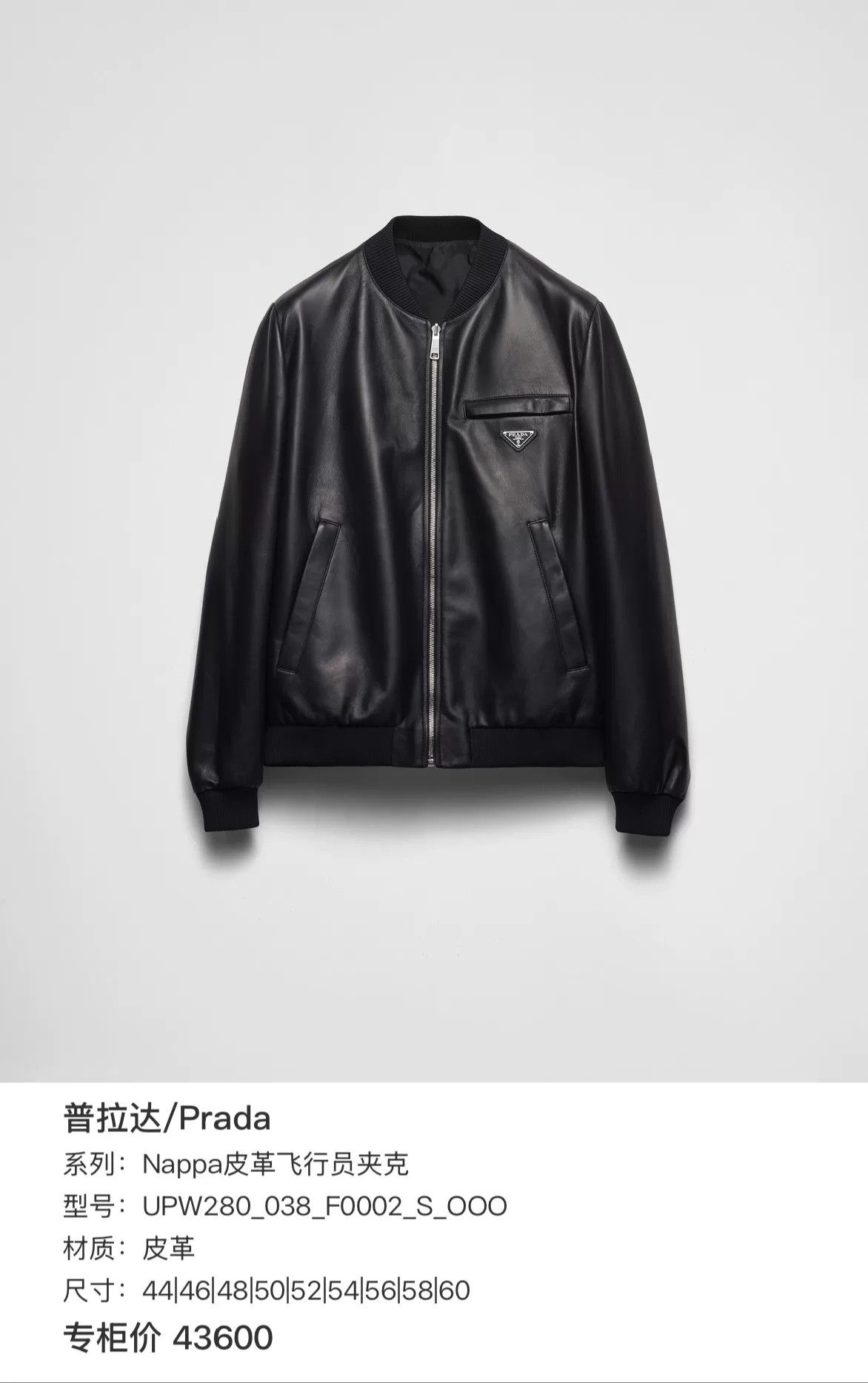 Prada Prada Reversible Nappa Leather Bomber Jacket 52 Size US L / EU 52-54 / 3 - 10 Thumbnail