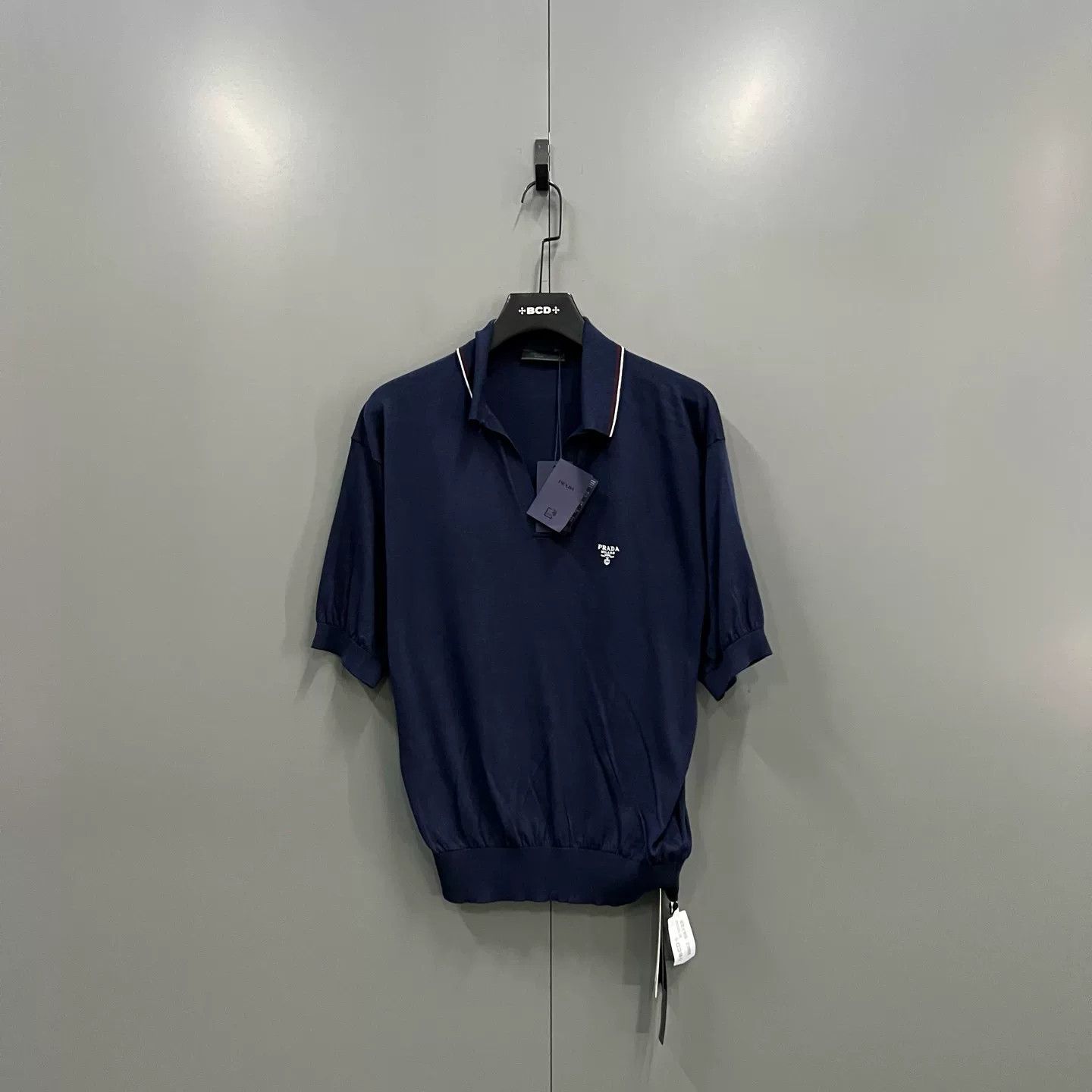 Prada Prada Cashmere Logo Knit Polo Size 48 Size US M / EU 48-50 / 2 - 2 Thumbnail
