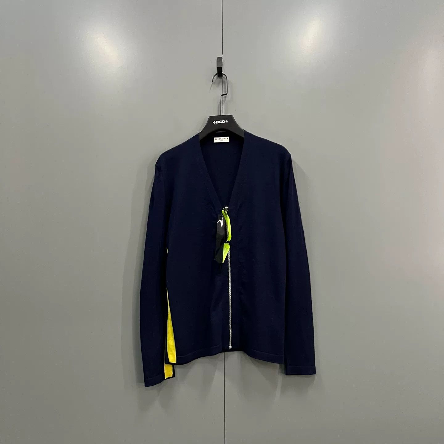Balenciaga Balenciaga Navy Zip Up Knit Cardigan Size M Size US M / EU 48-50 / 2 - 2 Thumbnail