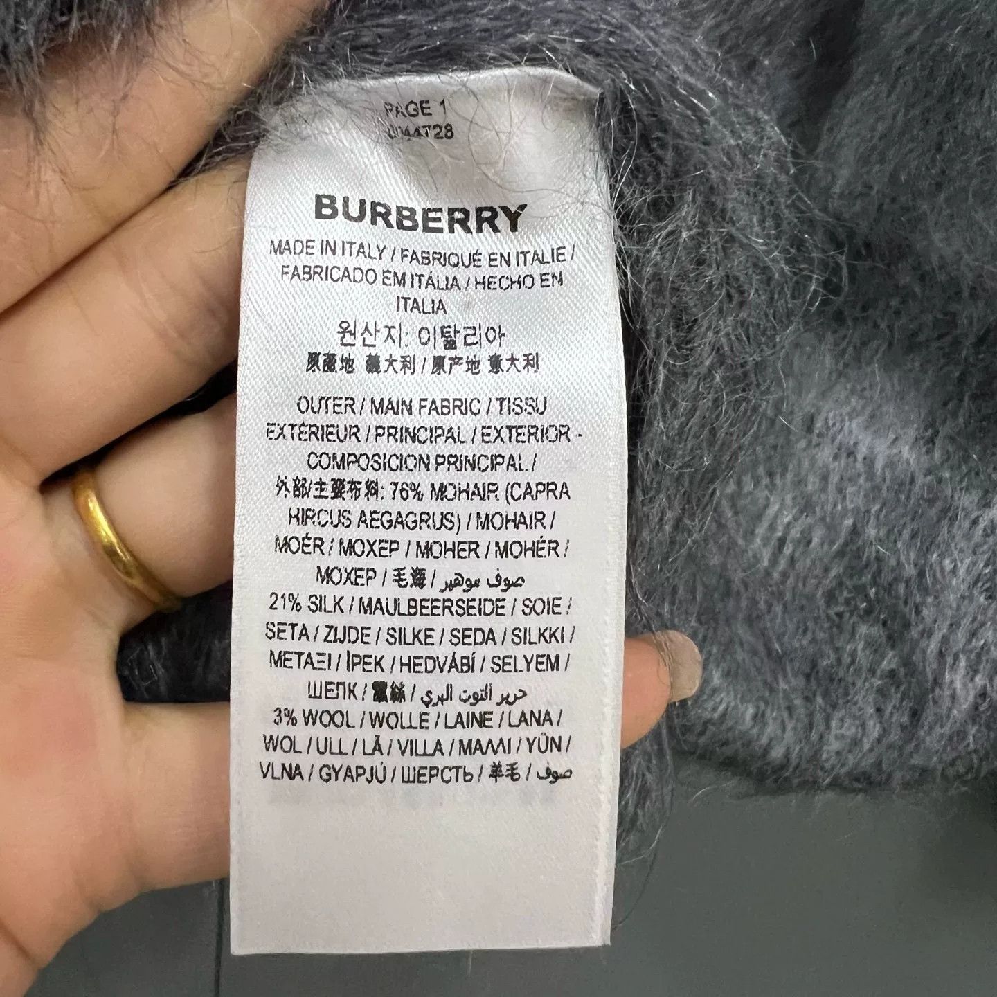 Burberry Burberry Mohair Blend Check Sweater Size S Size US S / EU 44-46 / 1 - 6 Thumbnail