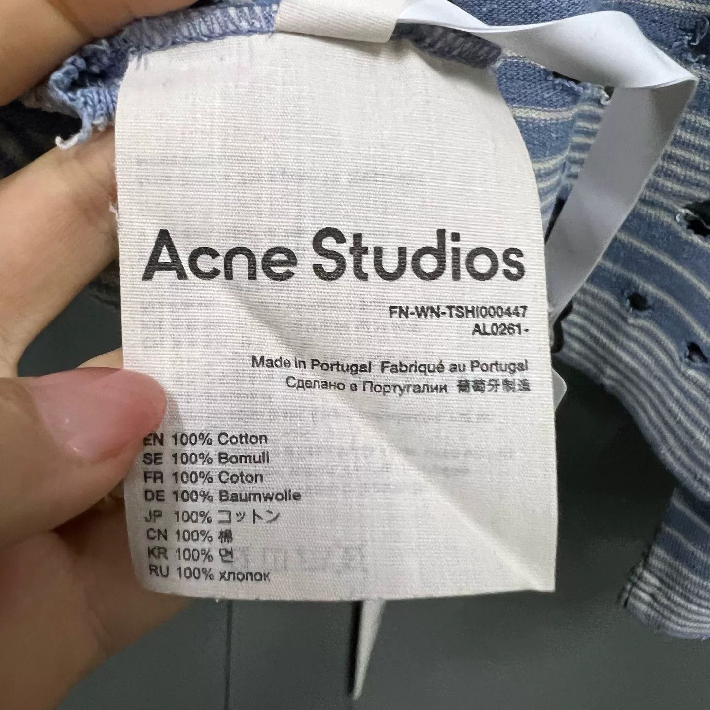 Acne Studios Acne Studios Striped Distressed Polo XXS Size XXS / US 00 / IT 34 - 5 Thumbnail