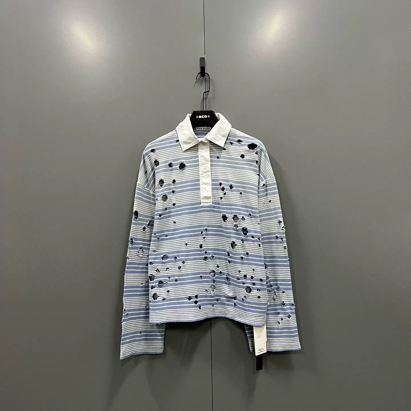 Acne Studios Acne Studios Striped Distressed Polo XXS Size XXS / US 00 / IT 34 - 2 Thumbnail