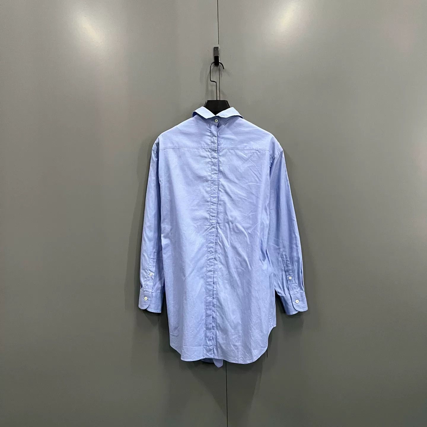 Prada Prada Blue Cotton Shirt Dress IT 40 Size S / US 4 / IT 40 - 3 Thumbnail