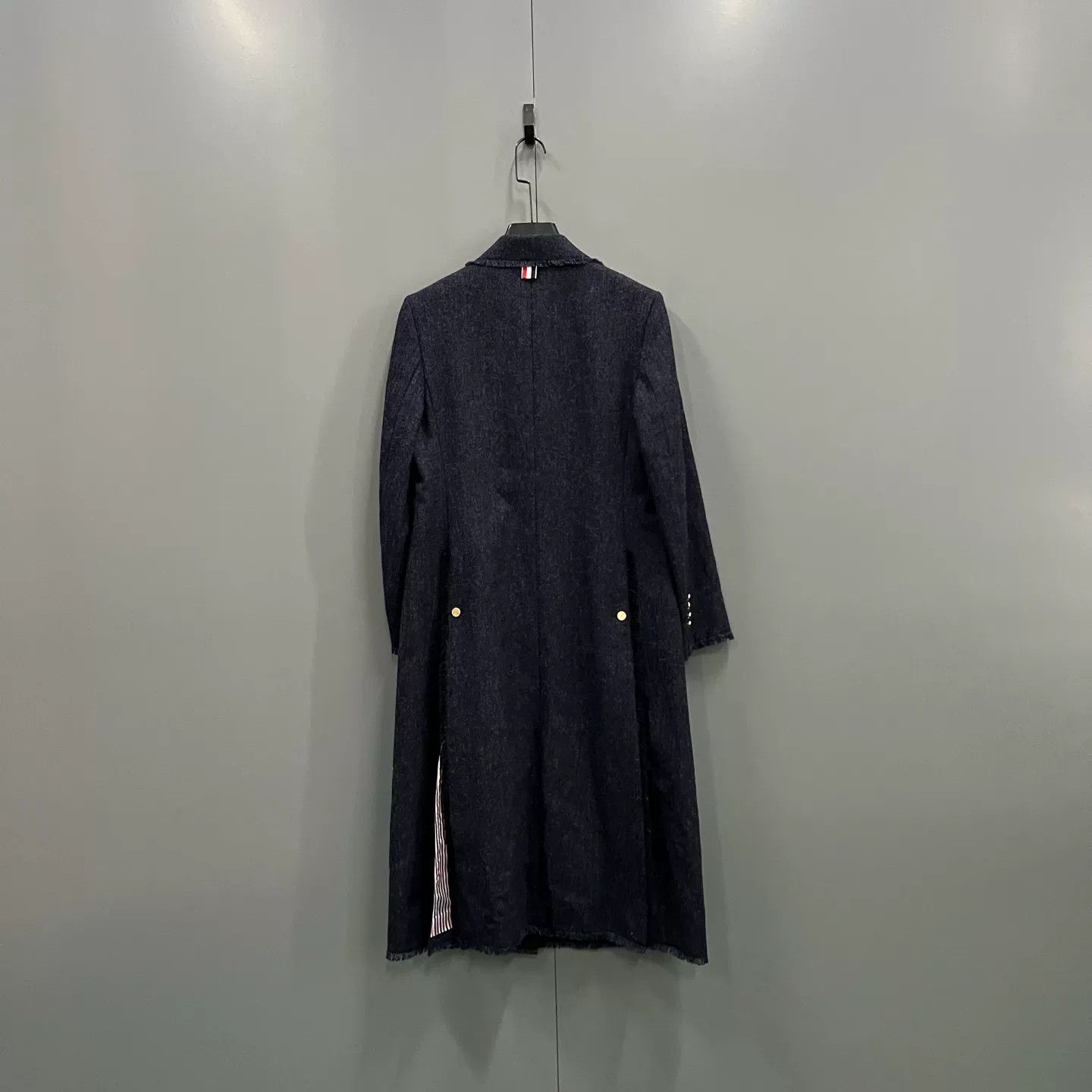 Thom Browne Thom Browne Navy Wool Long Coat 40 Size S / US 4 / IT 40 - 3 Thumbnail