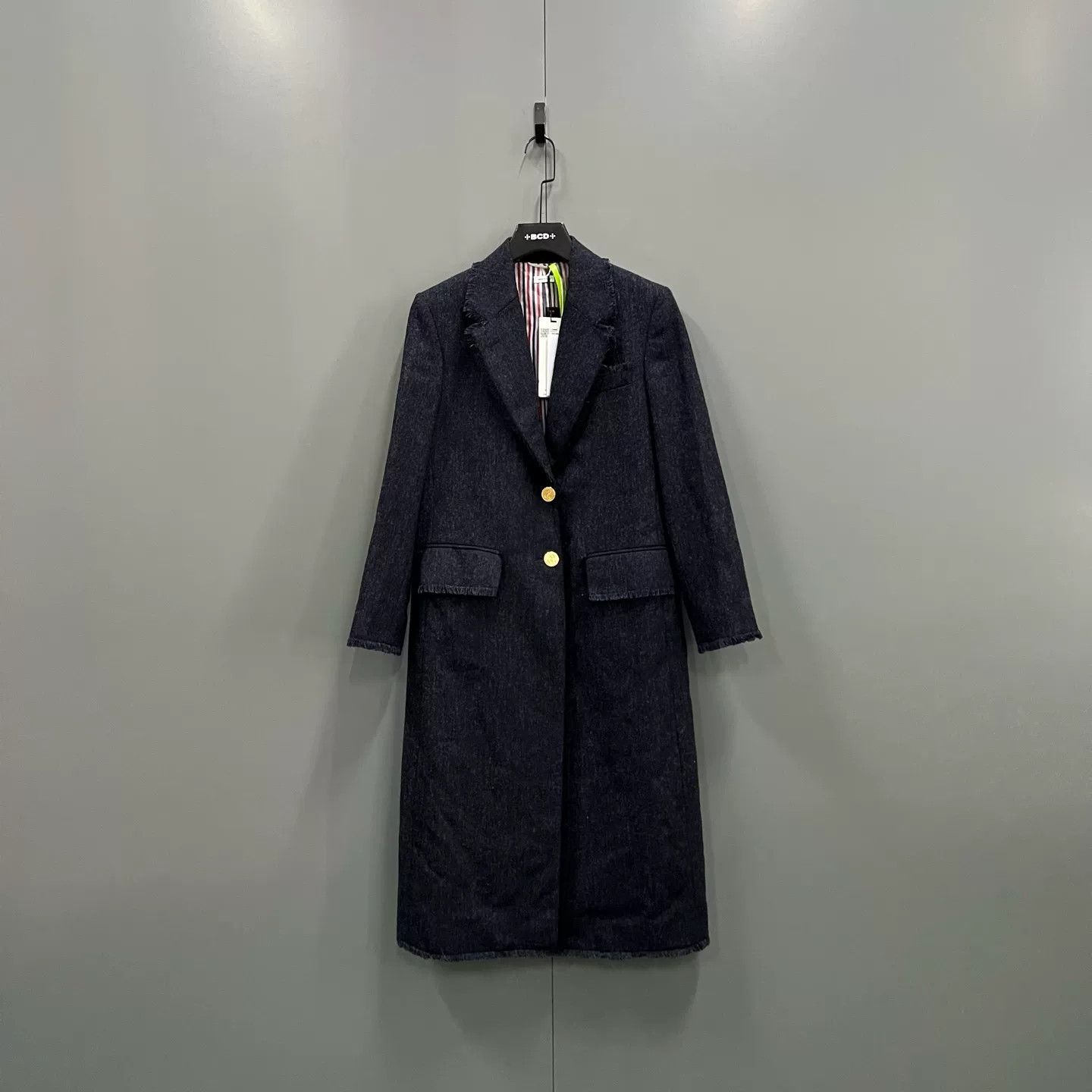 Thom Browne Thom Browne Navy Wool Long Coat 40 Size S / US 4 / IT 40 - 2 Thumbnail