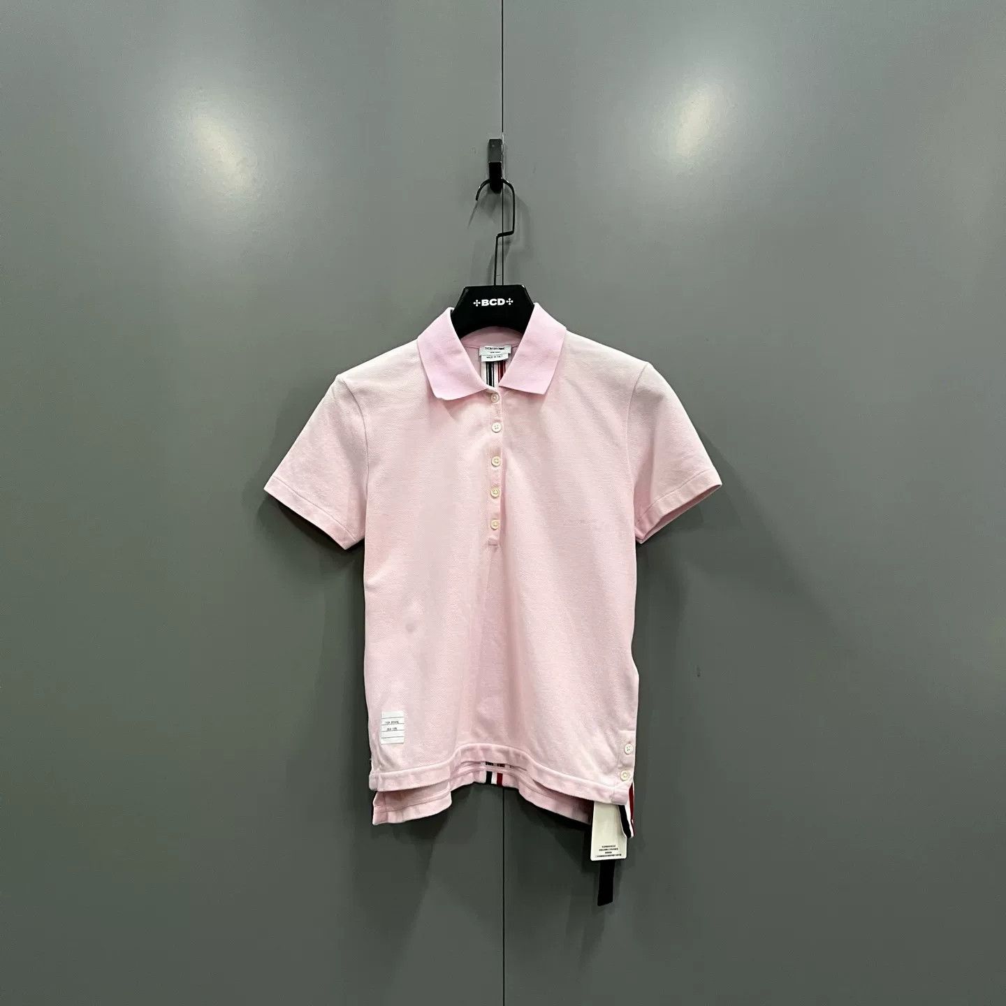 Thom Browne Thom Browne Tricolor Stripe Pink Polo Shirt IT 40 Size S / US 4 / IT 40 - 2 Thumbnail