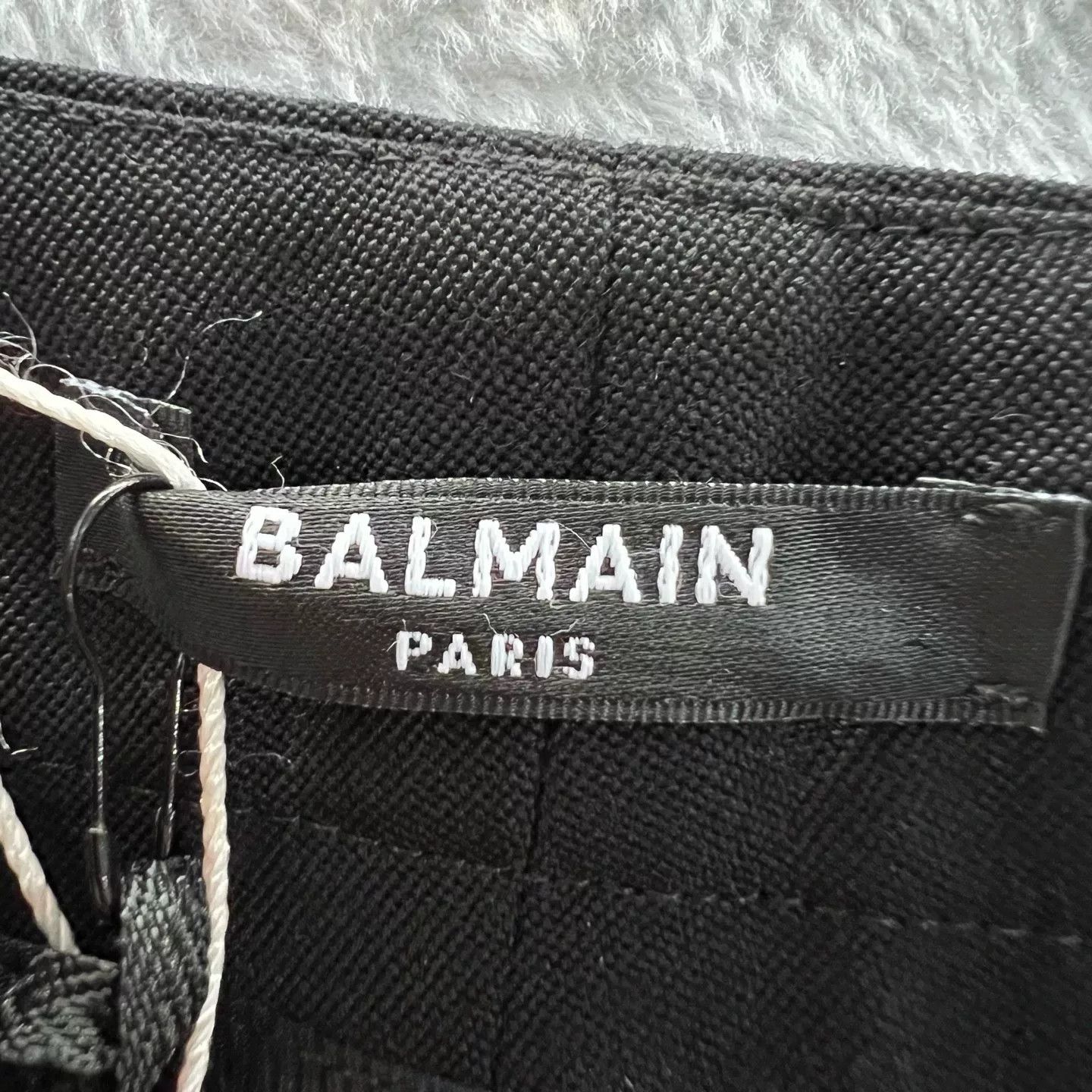 Balmain Balmain Gold Button Wool Mini Skirt Size 40 Size 28" / US 6 / IT 42 - 4 Thumbnail
