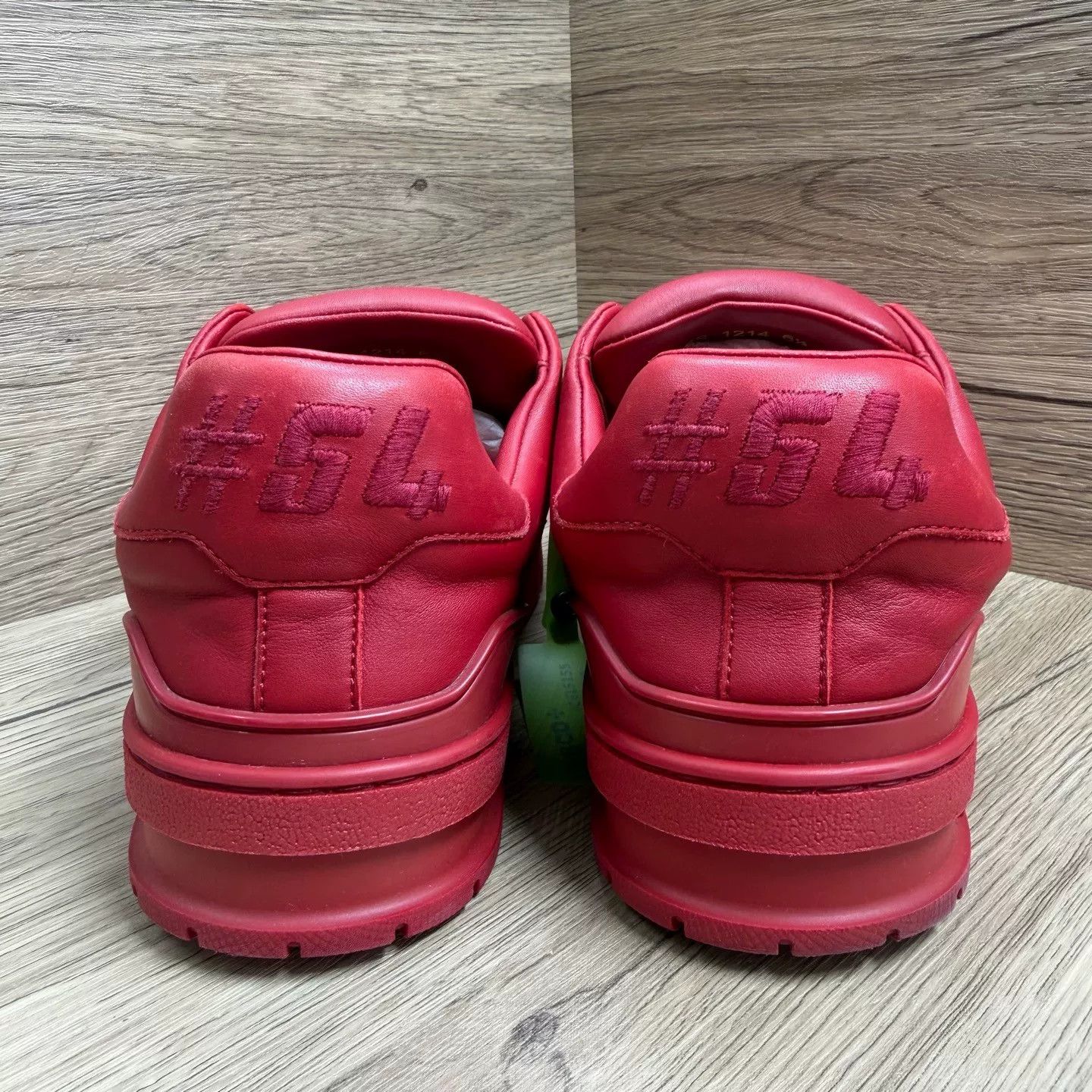 Louis Vuitton Louis Vuitton Red Distressed Trainer Sneakers US 7.5 Size US 7.5 / EU 40-41 - 5 Thumbnail