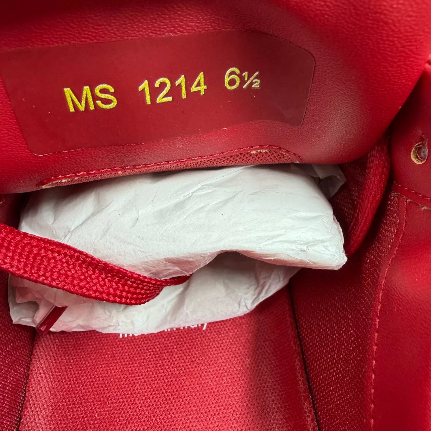 Louis Vuitton Louis Vuitton Red Distressed Trainer Sneakers US 7.5 Size US 7.5 / EU 40-41 - 7 Thumbnail