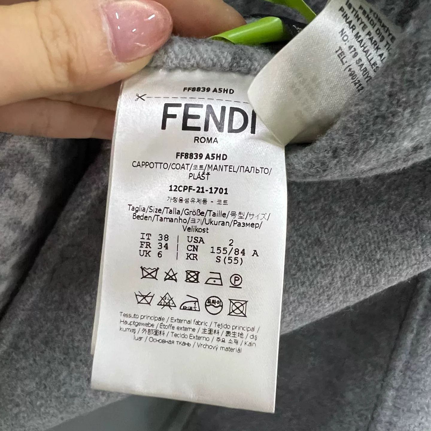 Fendi Fendi FF Logo Lining Double Breasted Coat IT 38 Size XS / US 0-2 / IT 36-38 - 5 Thumbnail