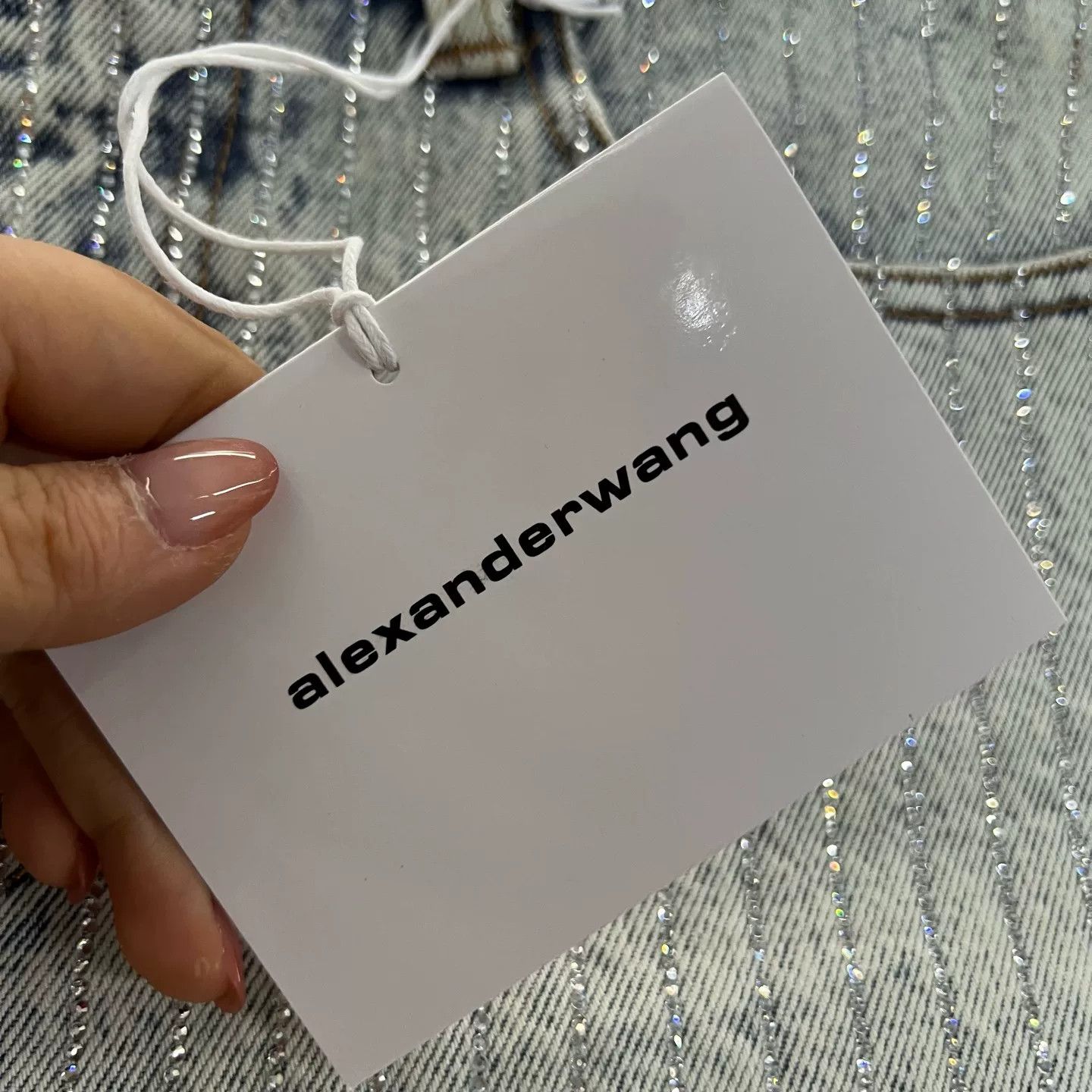 Alexander Wang Alexander Wang Crystal Striped Denim Shorts 24 Size 24" / US 00 / IT 34 - 5 Thumbnail