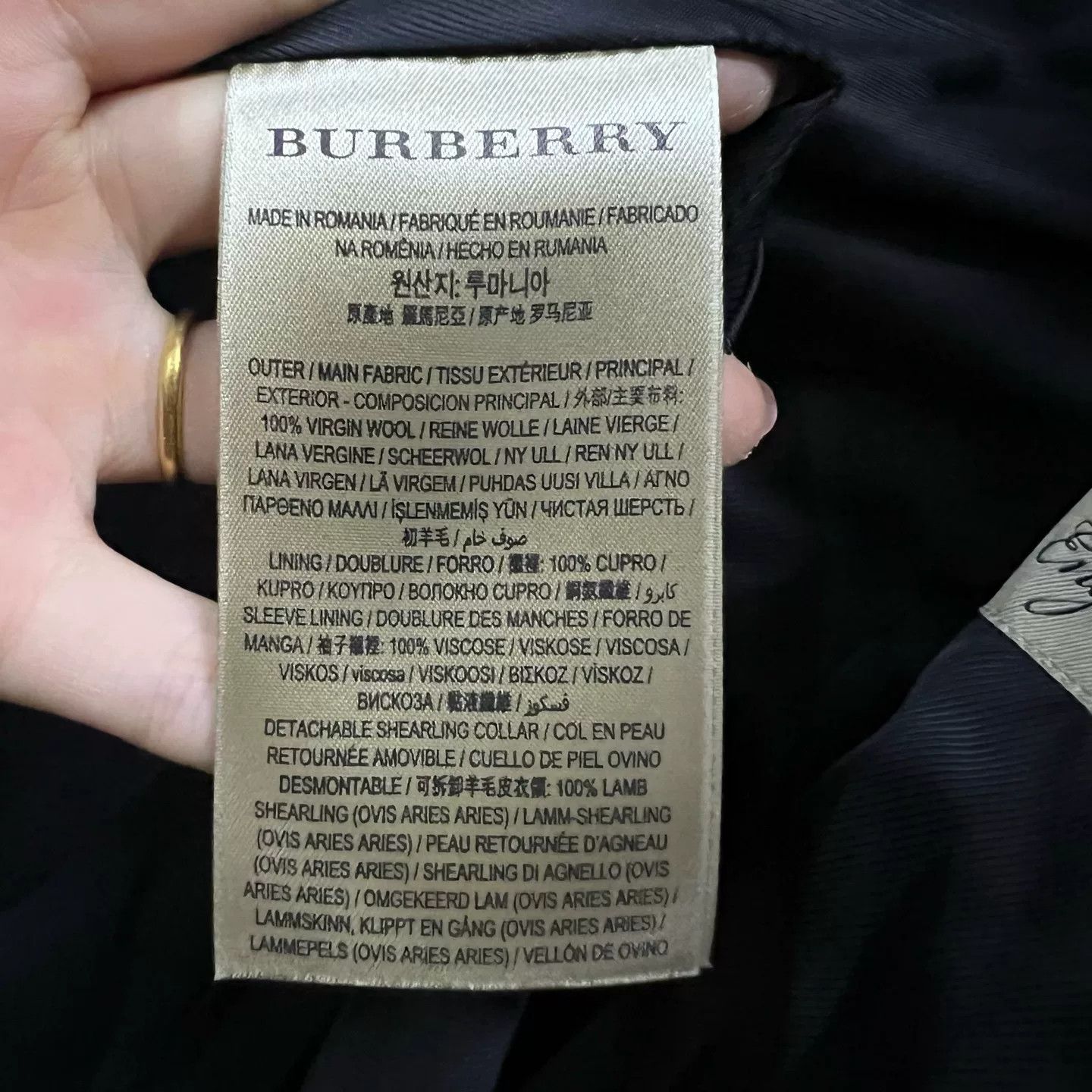 Burberry Burberry Shearling Collar Double Breasted Coat 48 Size US M / EU 48-50 / 2 - 5 Thumbnail