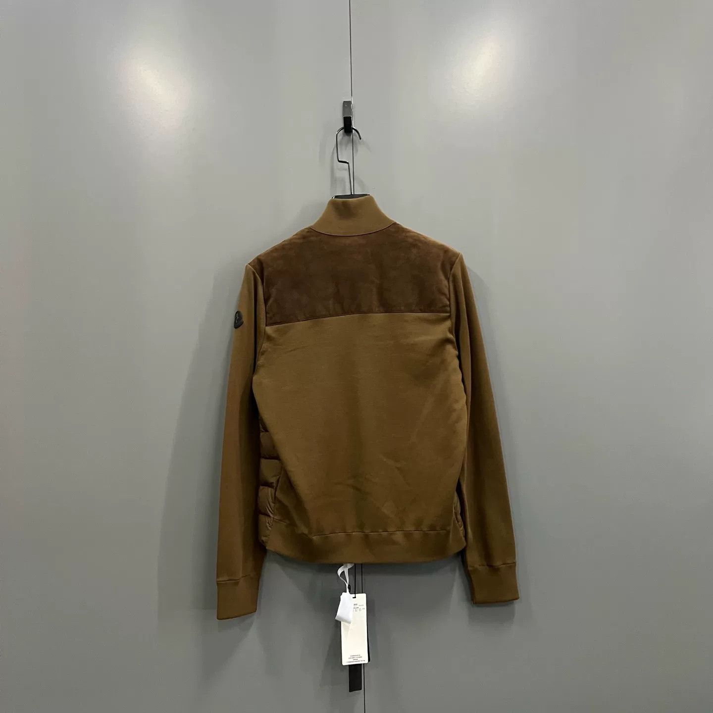 Moncler Moncler Suede Paneled Down Cardigan Jacket Size M Size US M / EU 48-50 / 2 - 3 Thumbnail