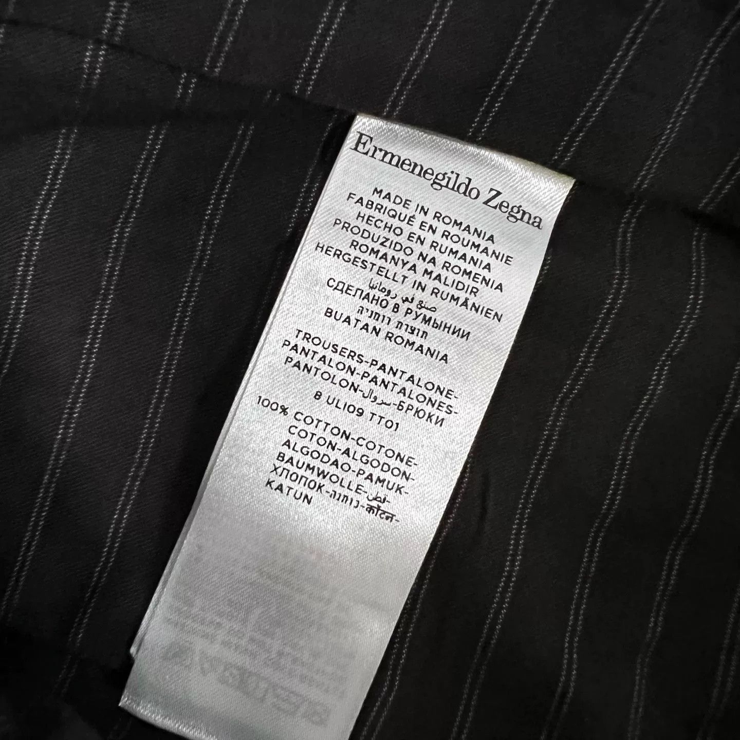 Z Zegna Zegna Black Cotton Casual Trousers EU 56 Size US 40 / EU 56 - 4 Thumbnail