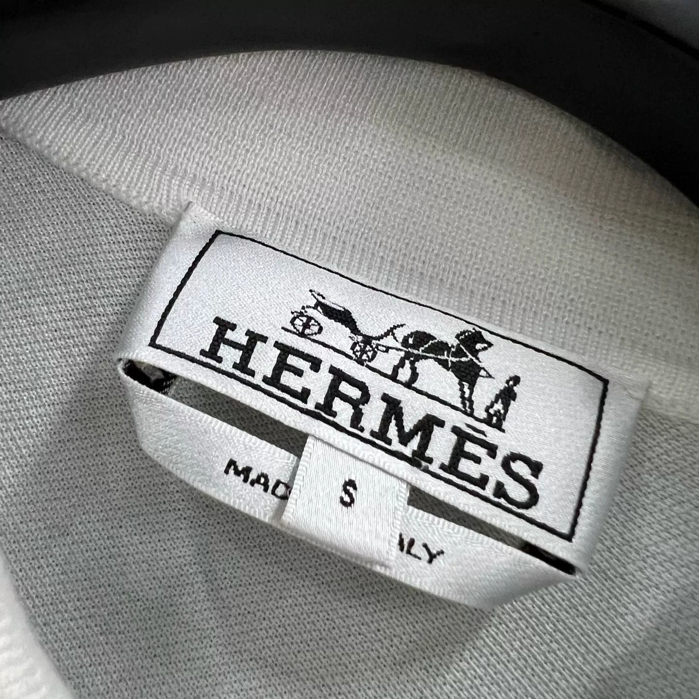 Hermes Hermes Striped Collar Cotton Polo Shirt S Size US S / EU 44-46 / 1 - 4 Thumbnail