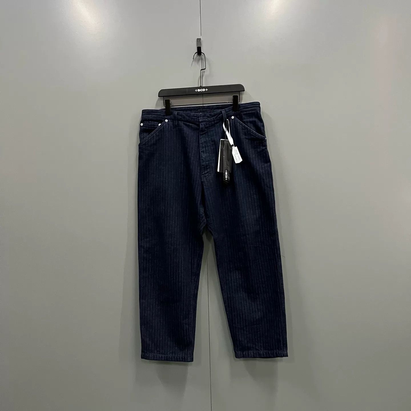 Prada Prada SS25 Herringbone Denim Wide-Leg Pants L Size US 34 / EU 50 - 2 Thumbnail