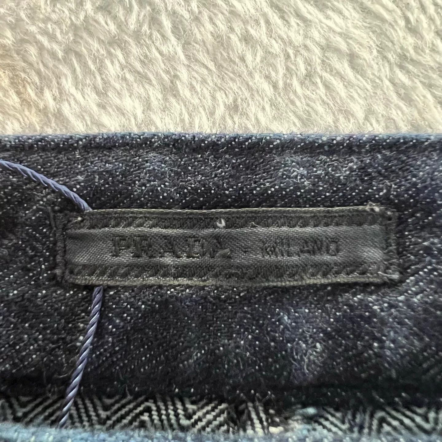 Prada Prada SS25 Herringbone Denim Wide-Leg Pants L Size US 34 / EU 50 - 4 Thumbnail