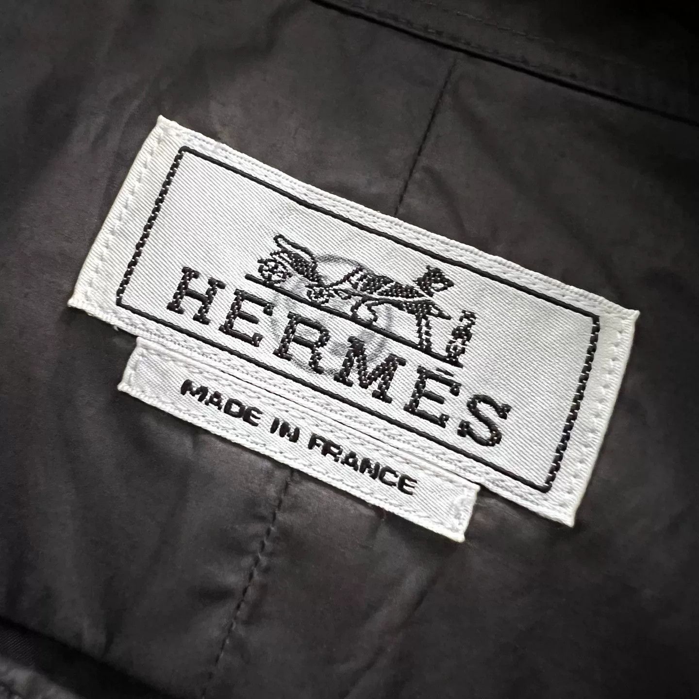 Hermes Hermes Brown Cotton Blend Long Sleeve Shirt US L Size US L / EU 52-54 / 3 - 4 Thumbnail