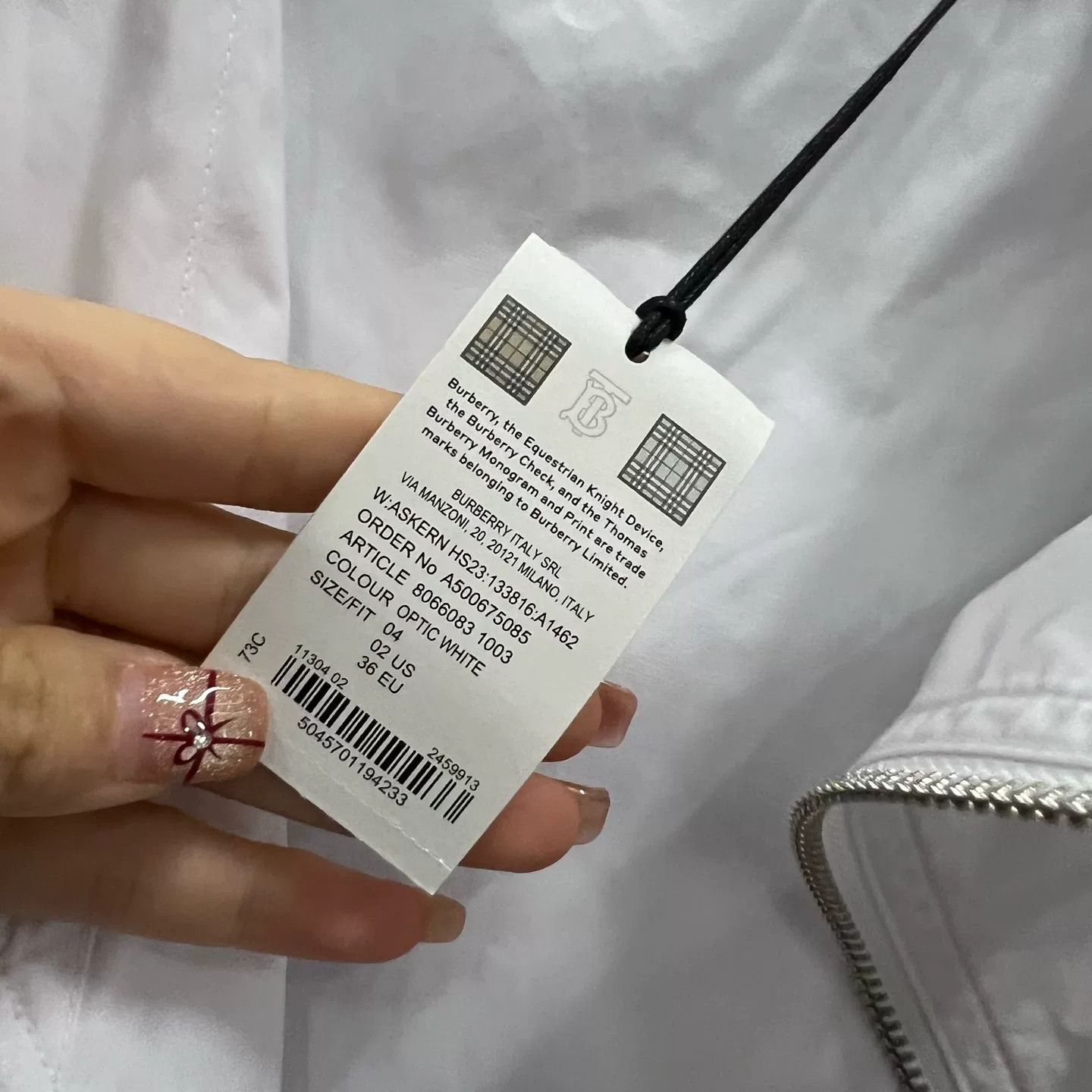 Burberry Burberry Drawstring Collar White Jacket IT 36 Size XS / US 0-2 / IT 36-38 - 6 Thumbnail