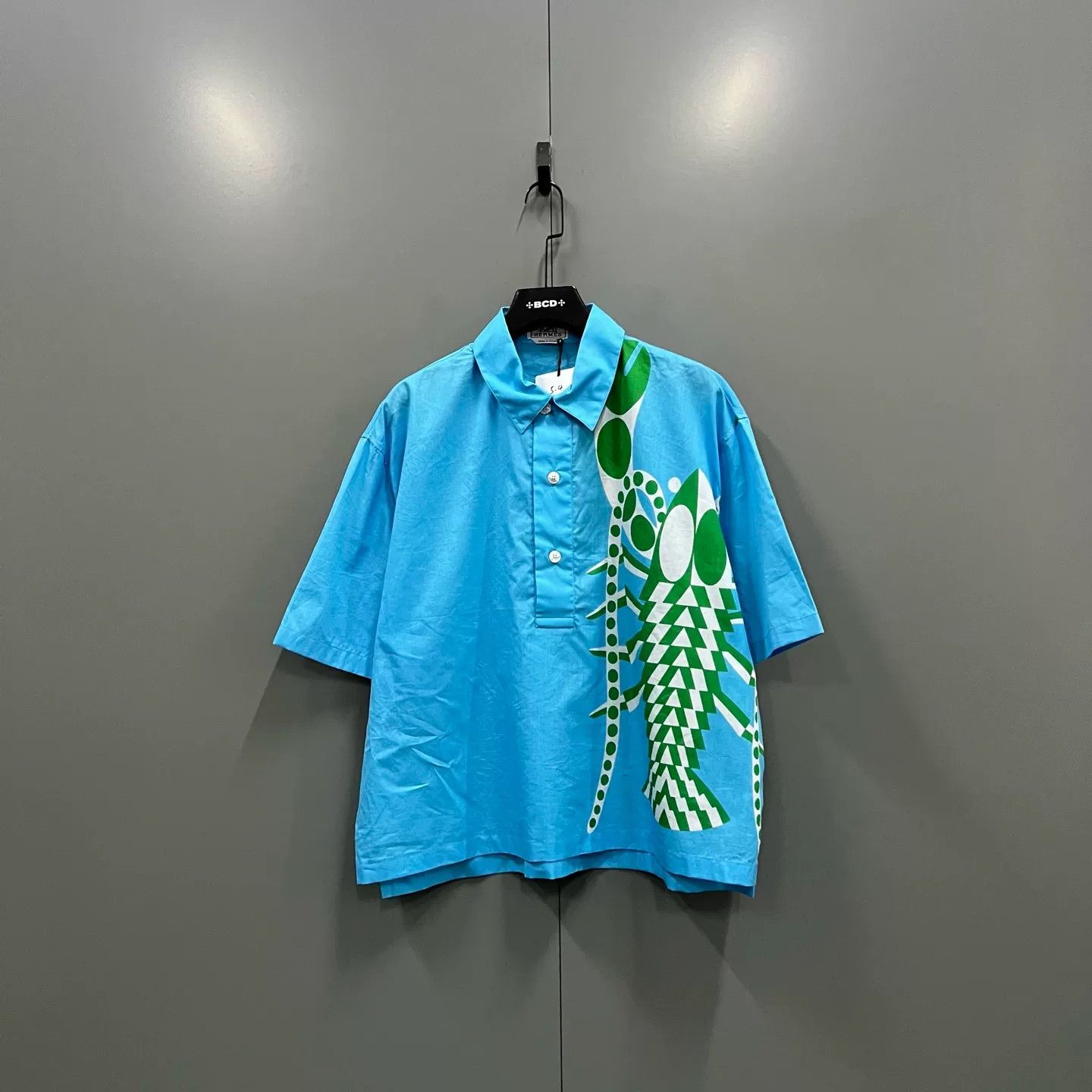 Hermes Hermes Graphic Fish Print Short Sleeve Shirt 41 Size US L / EU 52-54 / 3 - 2 Thumbnail