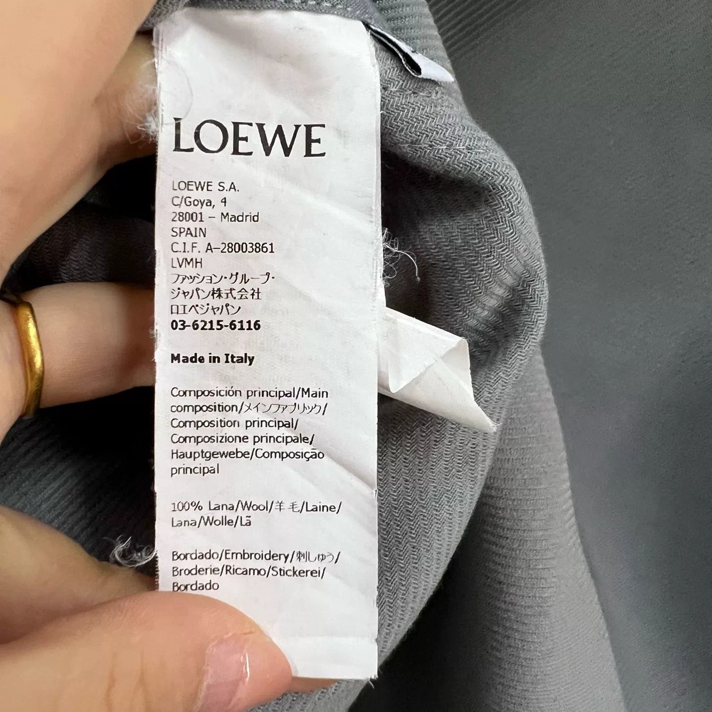 Loewe Loewe Embroidered Logo Wool Shirt Jacket 46 Size US S / EU 44-46 / 1 - 5 Thumbnail