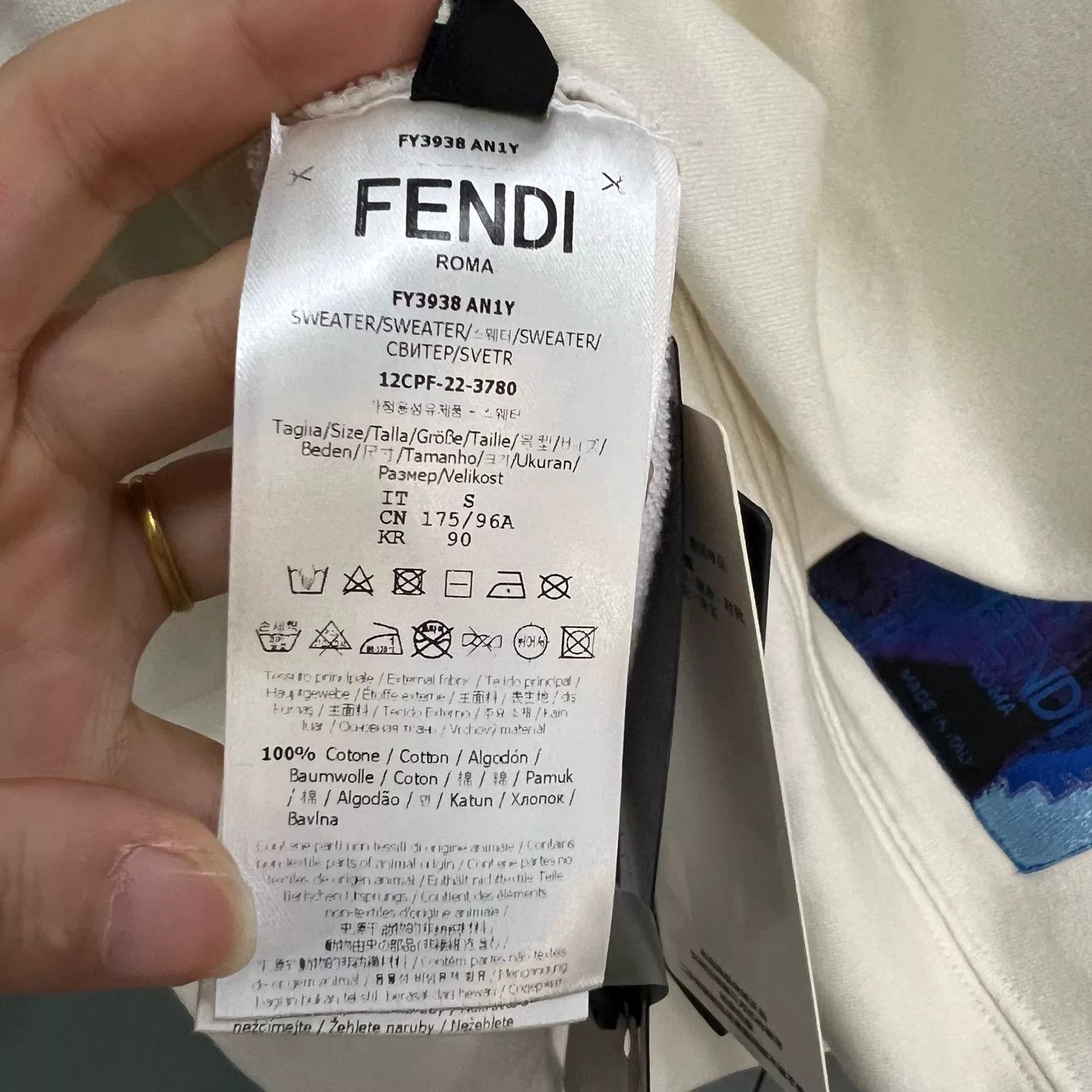 Fendi Fendi Gradient Ink-Wash Crewneck Sweatshirt S Size US S / EU 44-46 / 1 - 5 Thumbnail