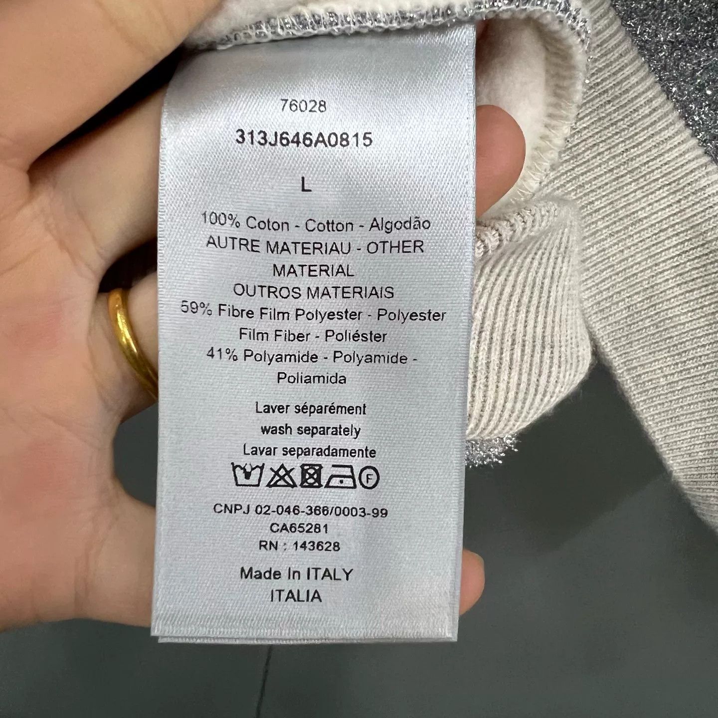 Dior Dior Glitter Wave Spliced Hoodie Size L Size US L / EU 52-54 / 3 - 6 Thumbnail