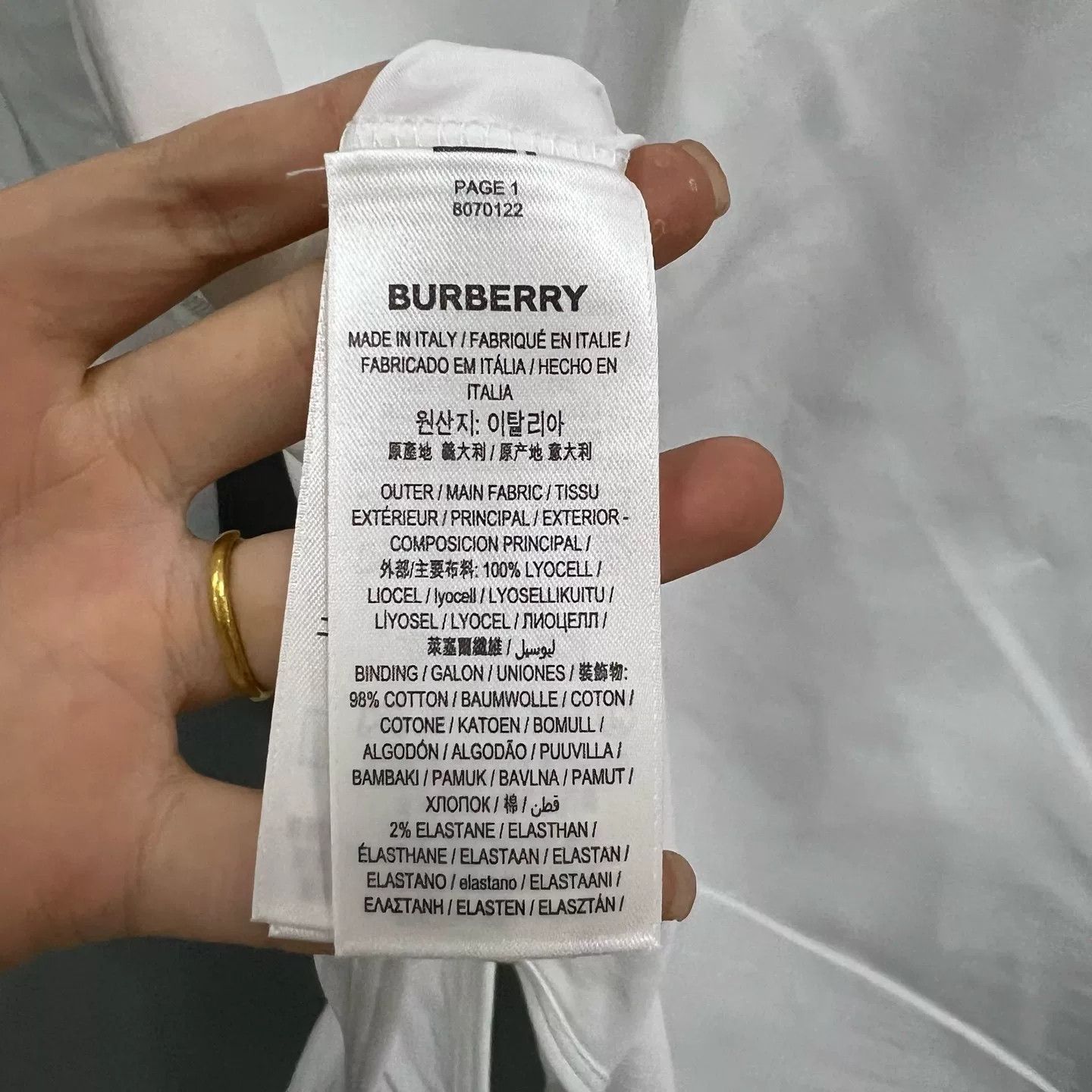 Burberry Burberry Cutout Hem Lyocell Shirt S Size US S / EU 44-46 / 1 - 5 Thumbnail