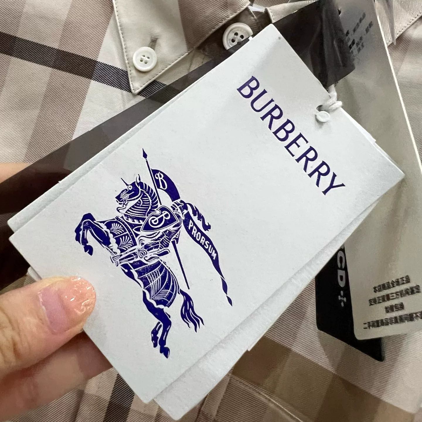 Burberry Burberry Check Print Long Sleeve Shirt Size 38 Size US S / EU 44-46 / 1 - 5 Thumbnail