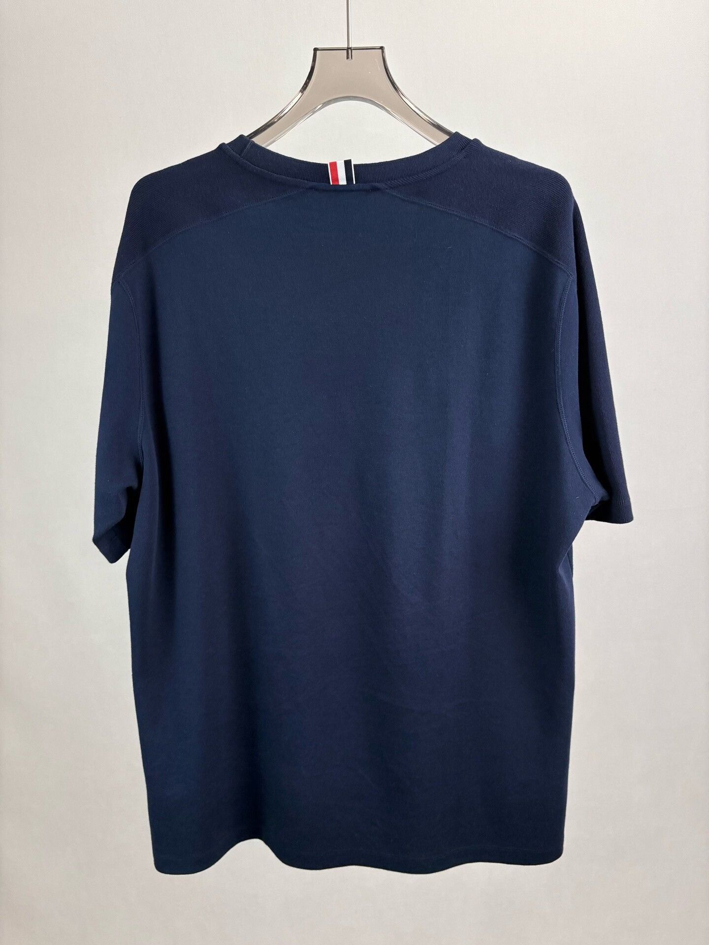 Thom Browne Thom Browne Navy 4-Bar Short Sleeve T-Shirt 5 Size US XXL / EU 58 / 5 - 3 Thumbnail