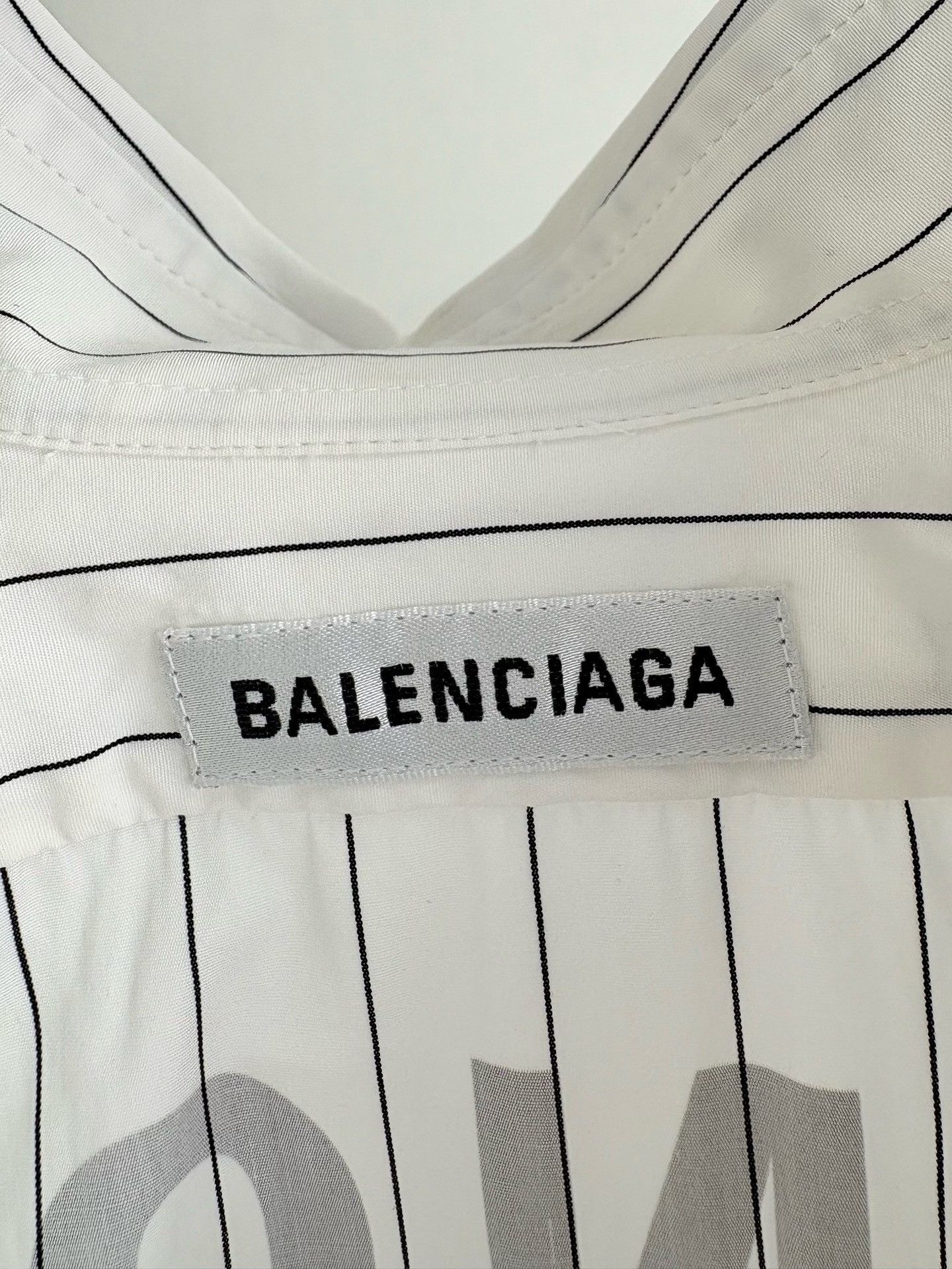 Balenciaga Balenciaga Striped Back Logo Short Sleeve Shirt 34 Size XS / US 0-2 / IT 36-38 - 4 Thumbnail