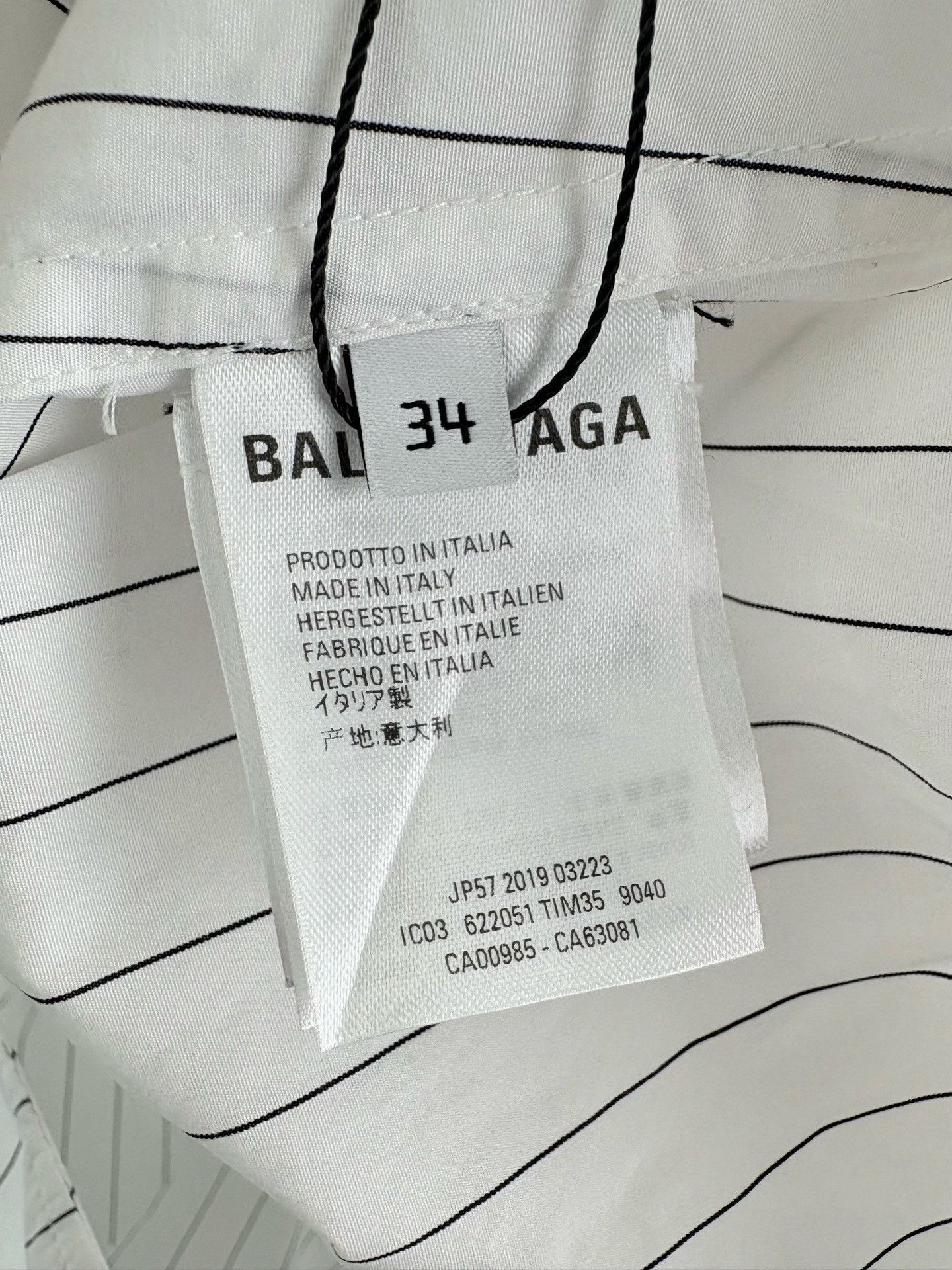 Balenciaga Balenciaga Striped Back Logo Short Sleeve Shirt 34 Size XS / US 0-2 / IT 36-38 - 5 Thumbnail