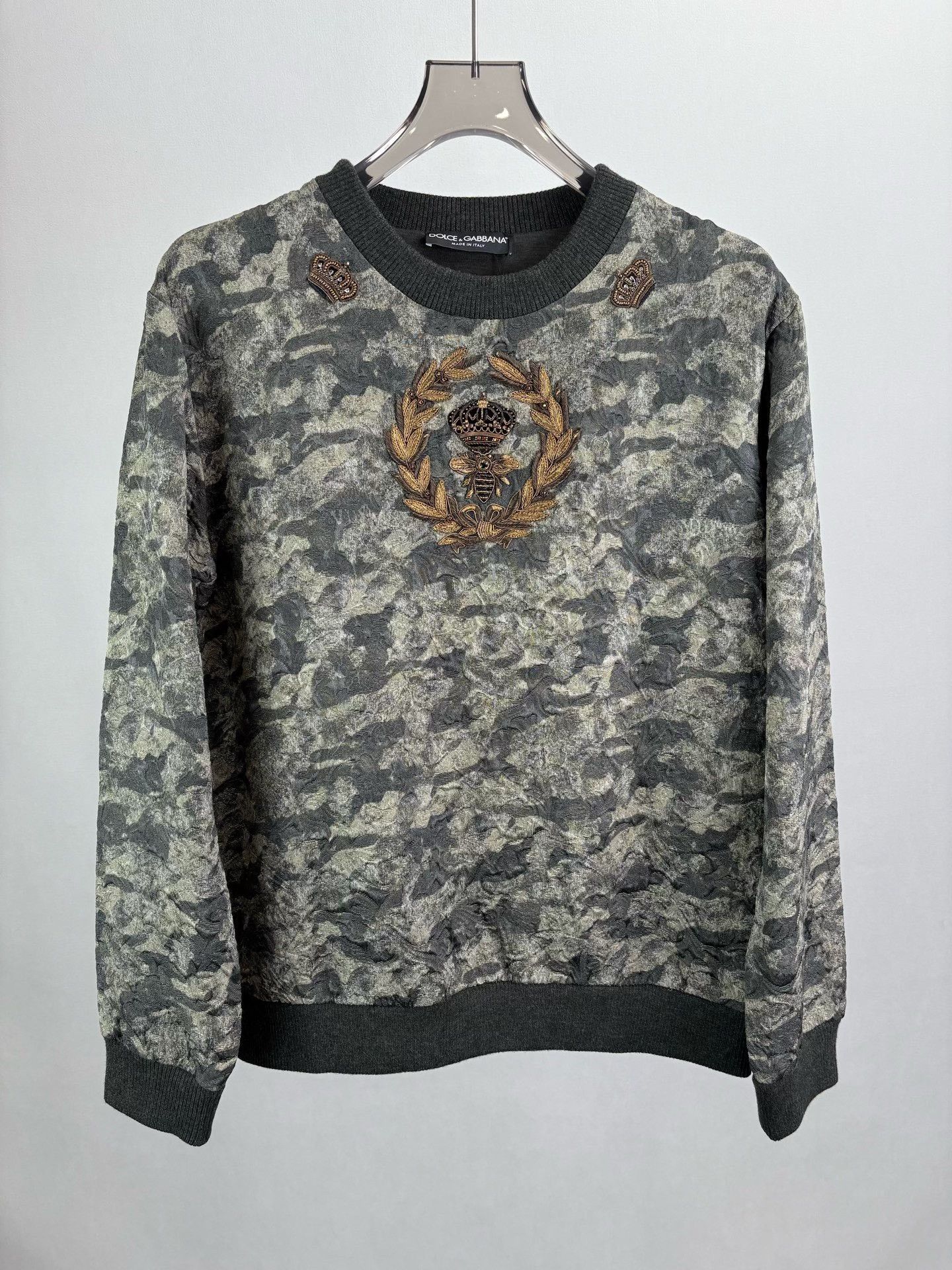 Dolce & Gabbana Dolce & Gabbana Embroidered Camo Sweatshirt 46 Size US S / EU 44-46 / 1 - 2 Thumbnail