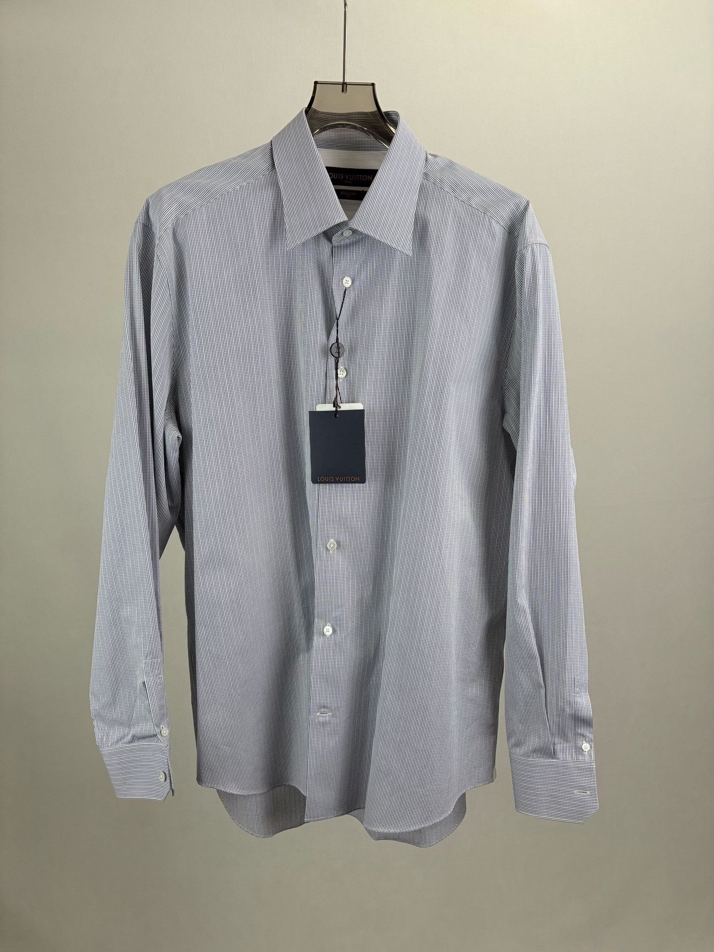 Louis Vuitton Louis Vuitton Blue Striped Shirt Size 43 Size US L / EU 52-54 / 3 - 2 Thumbnail