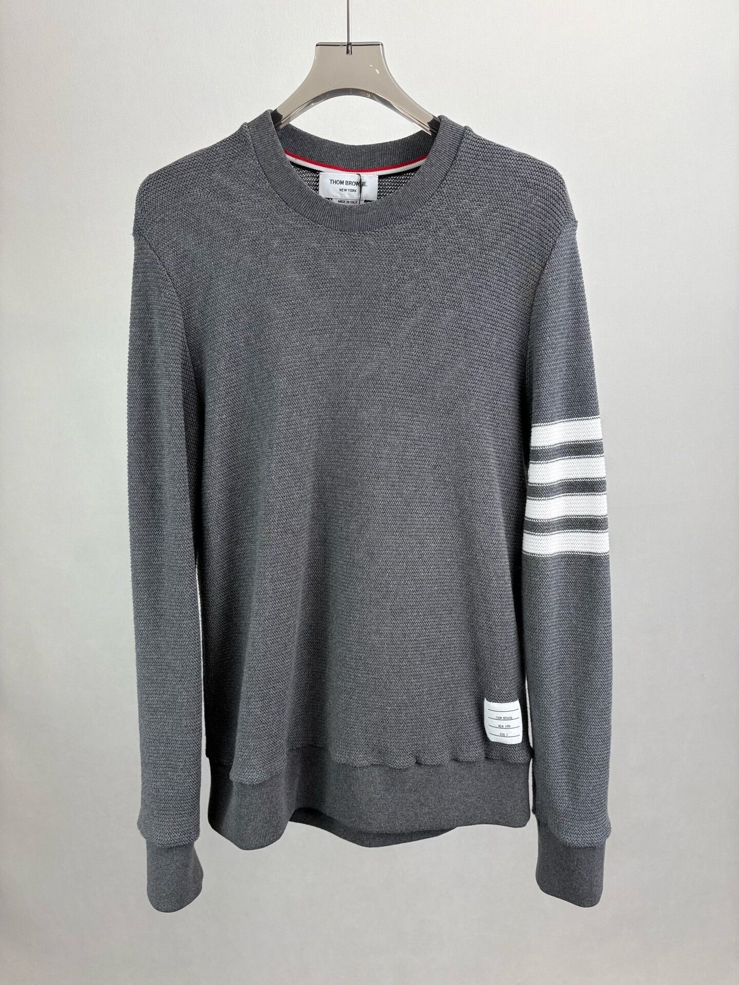 Thom Browne Thom Browne Waffle Knit 4-Bar Sweater Size 3 Size US L / EU 52-54 / 3 - 2 Thumbnail