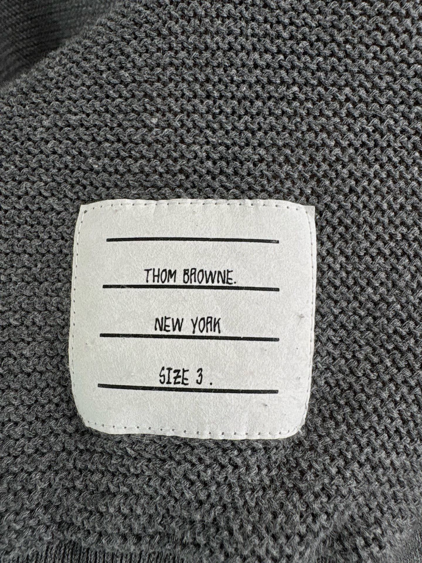 Thom Browne Thom Browne Waffle Knit 4-Bar Sweater Size 3 Size US L / EU 52-54 / 3 - 4 Thumbnail